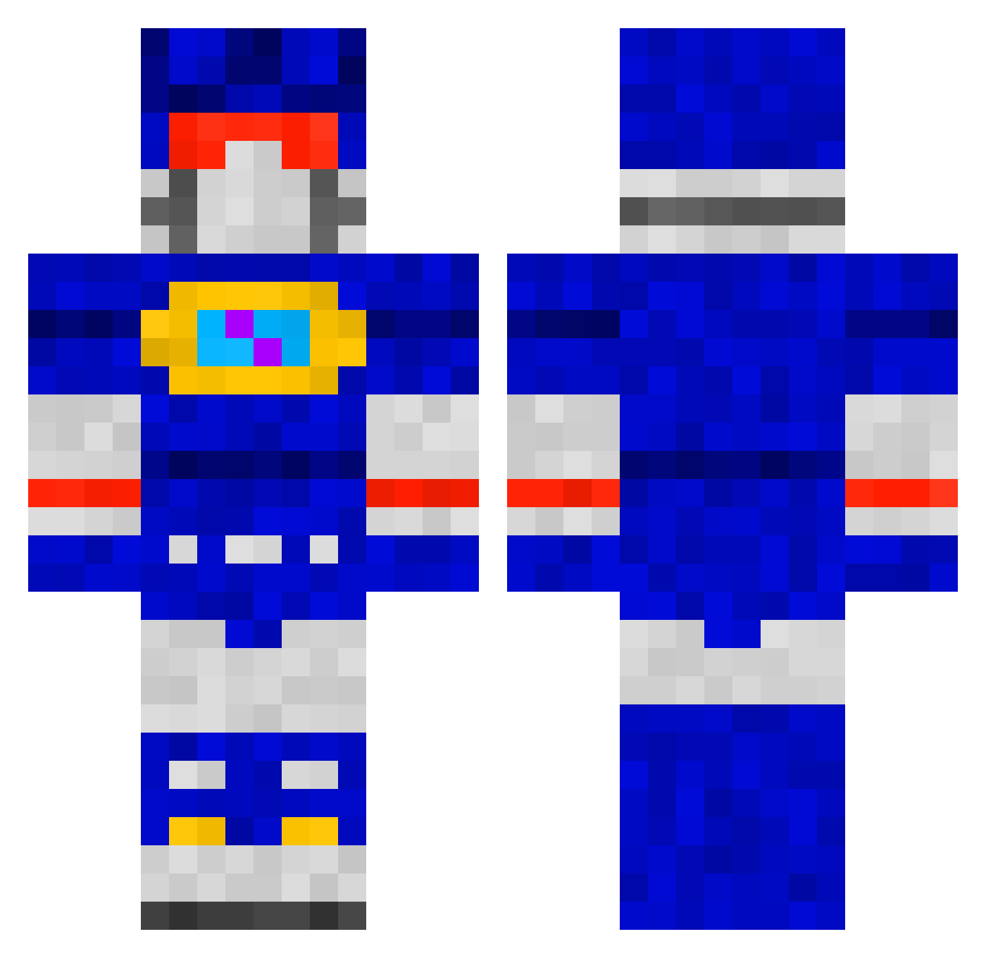 Dadutin Minecraft skin, front and back view