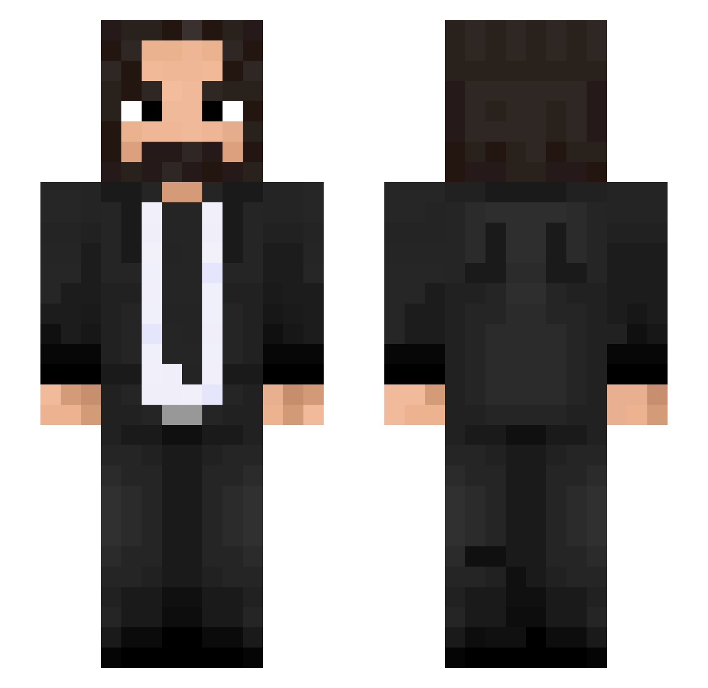 Rifto Minecraft skin, front and back view