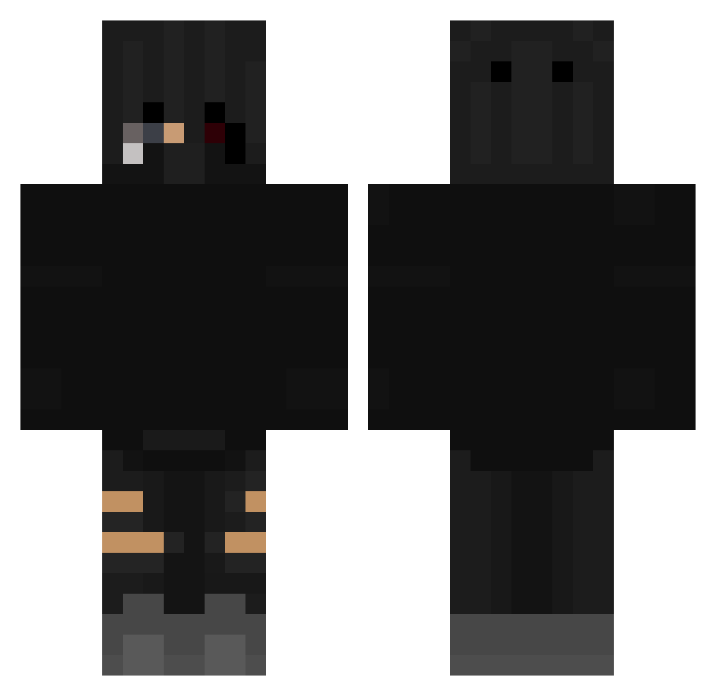 UmHiImBrad Minecraft skin, front and back view
