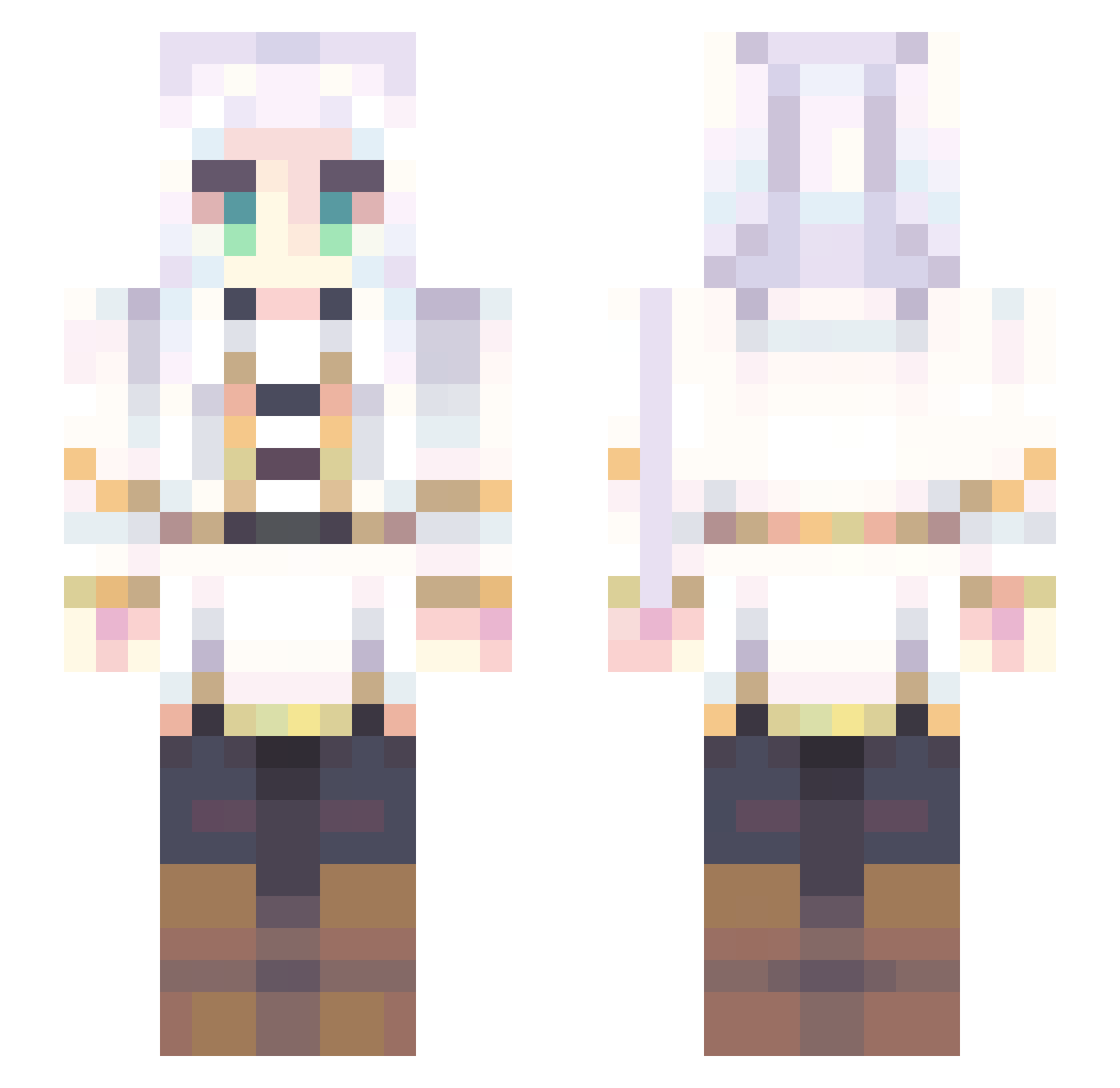 czdaja Minecraft skin, front and back view