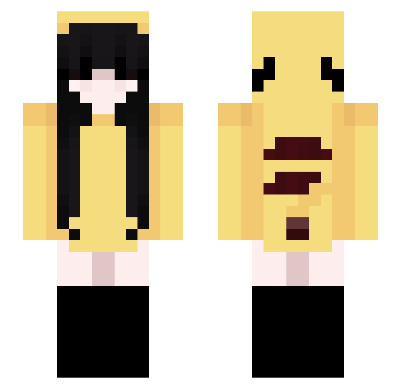 samchenn Minecraft skin, front and back view