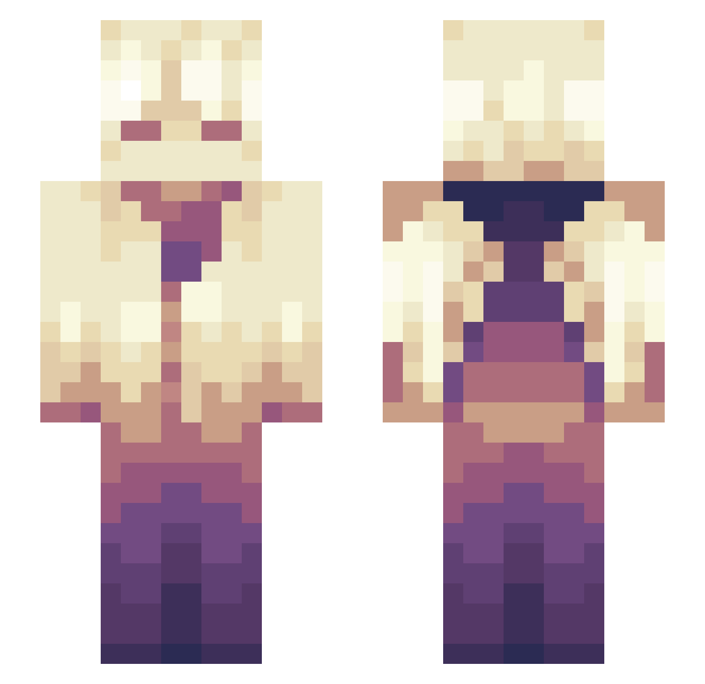 rytzars Minecraft skin, front and back view