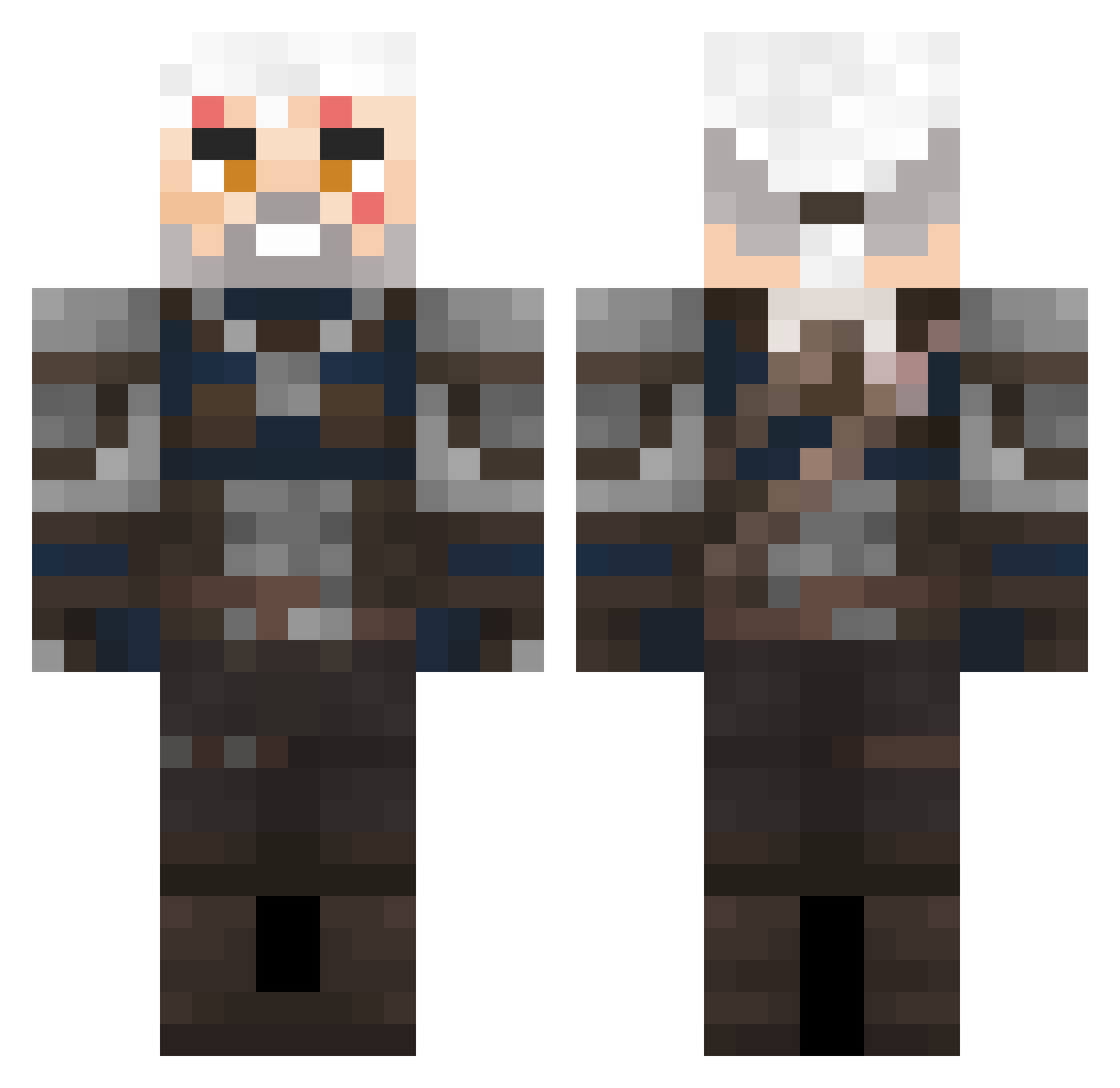 FerryyyX Minecraft skin, front and back view