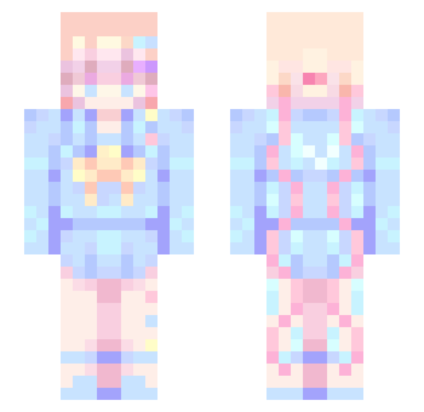 missingnaur Minecraft skin, front and back view