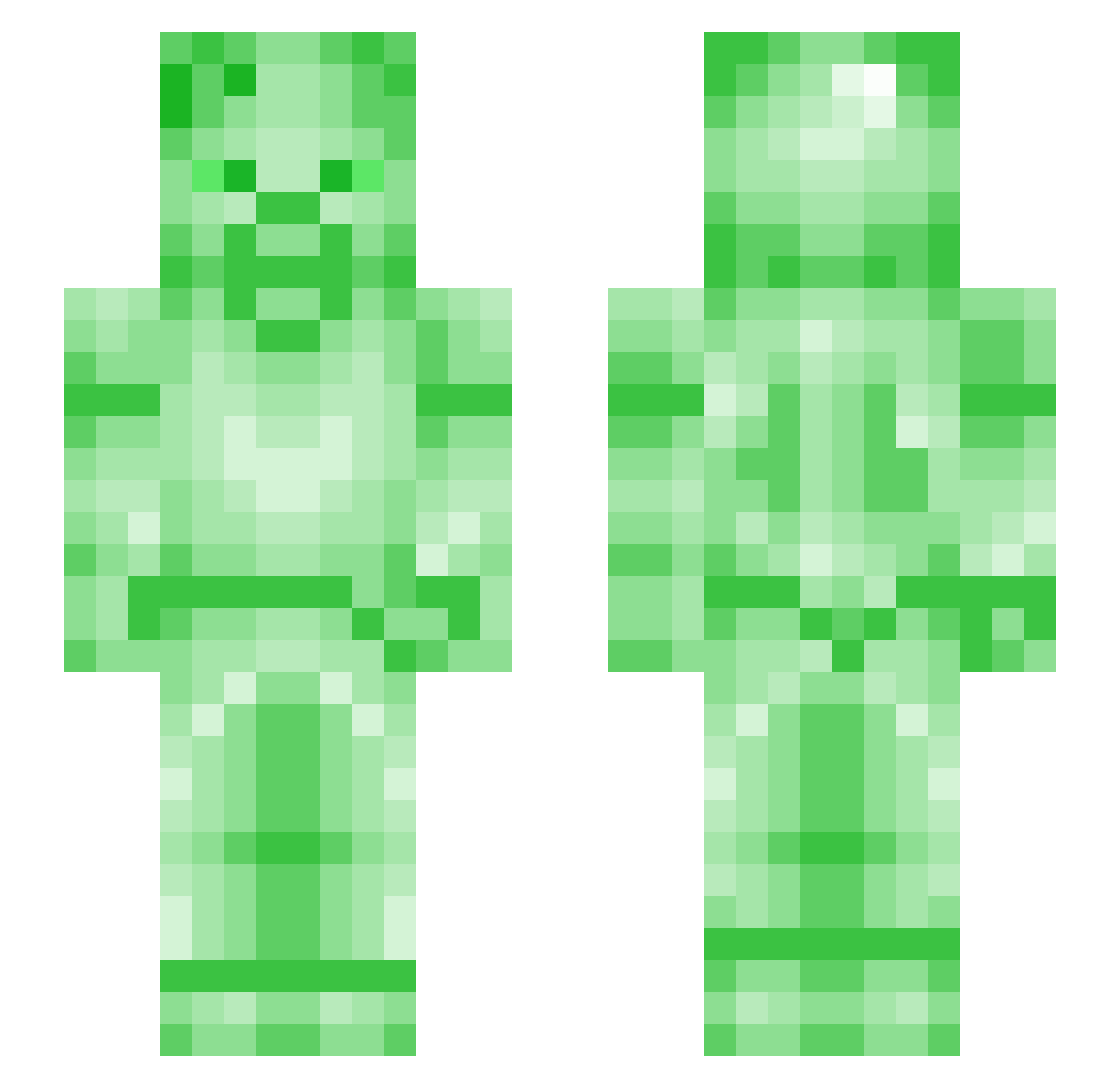 wojteeek Minecraft skin, front and back view