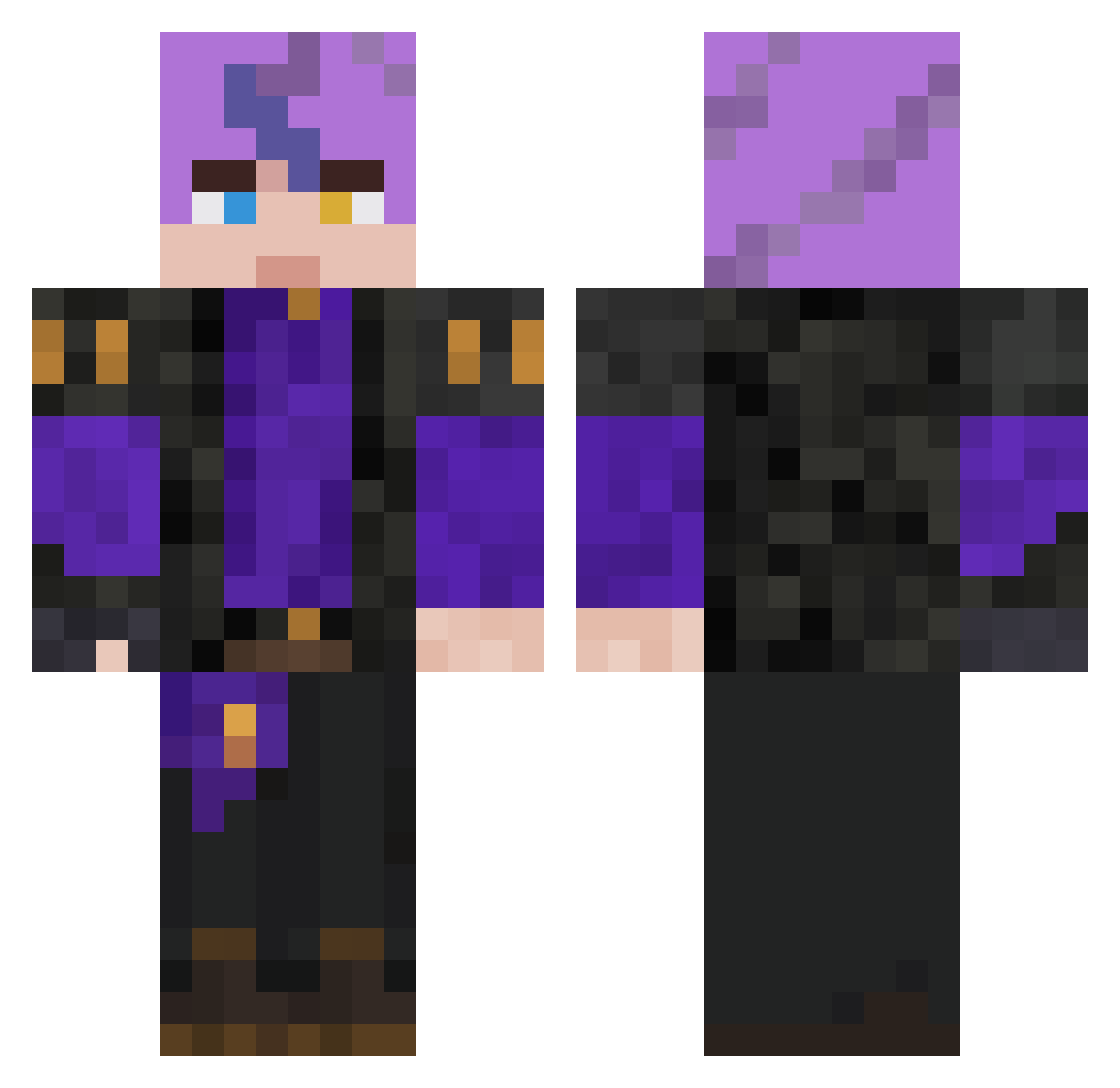 Tyszkel Minecraft skin, front and back view