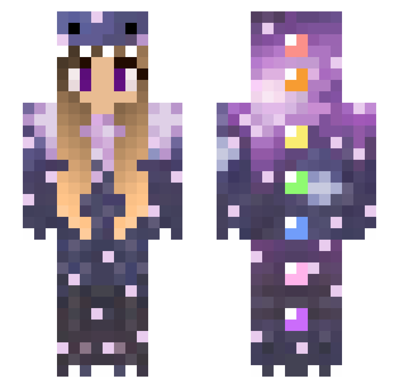 xFrazon Minecraft skin, front and back view