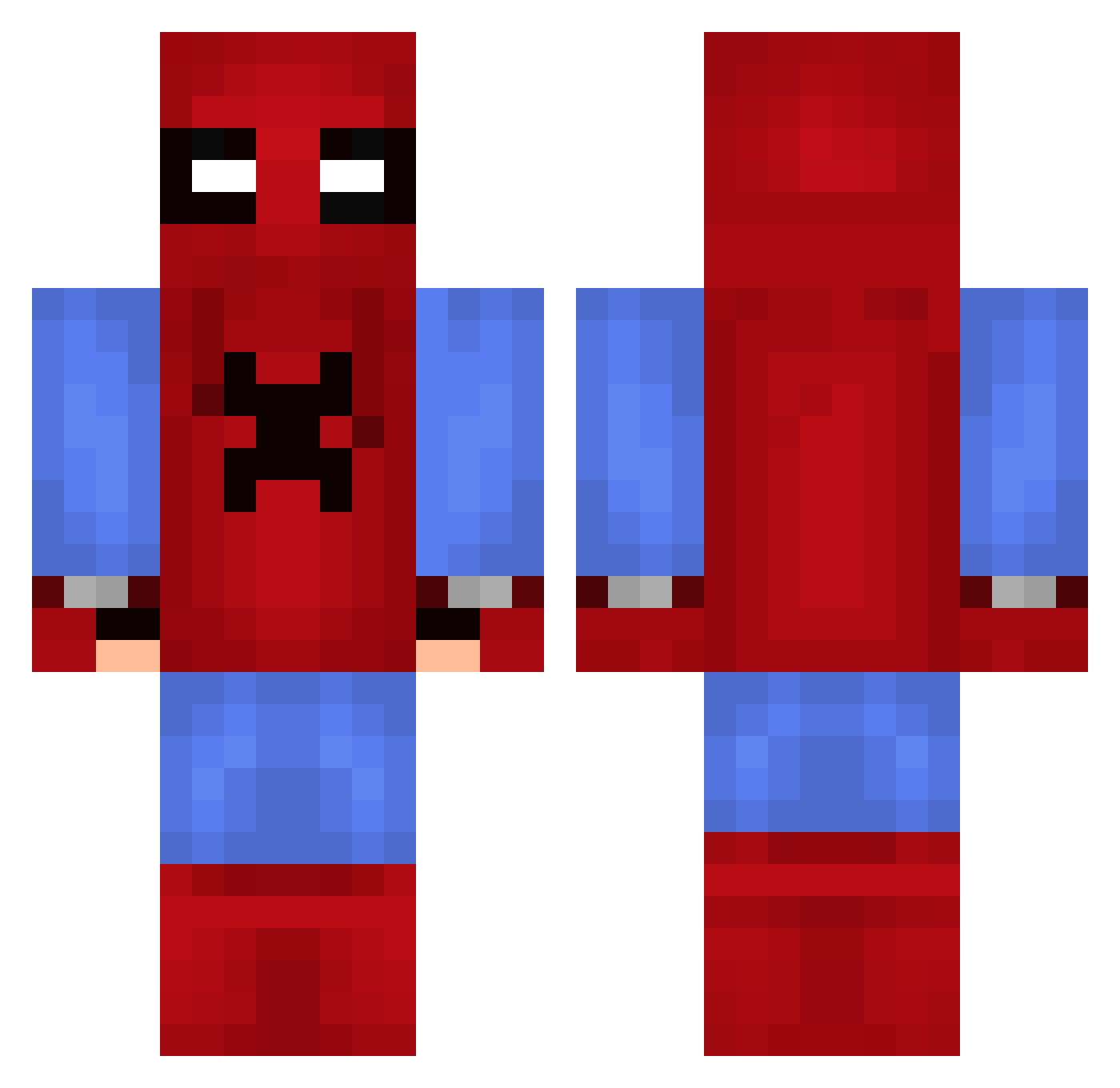 shniperss Minecraft skin, front and back view