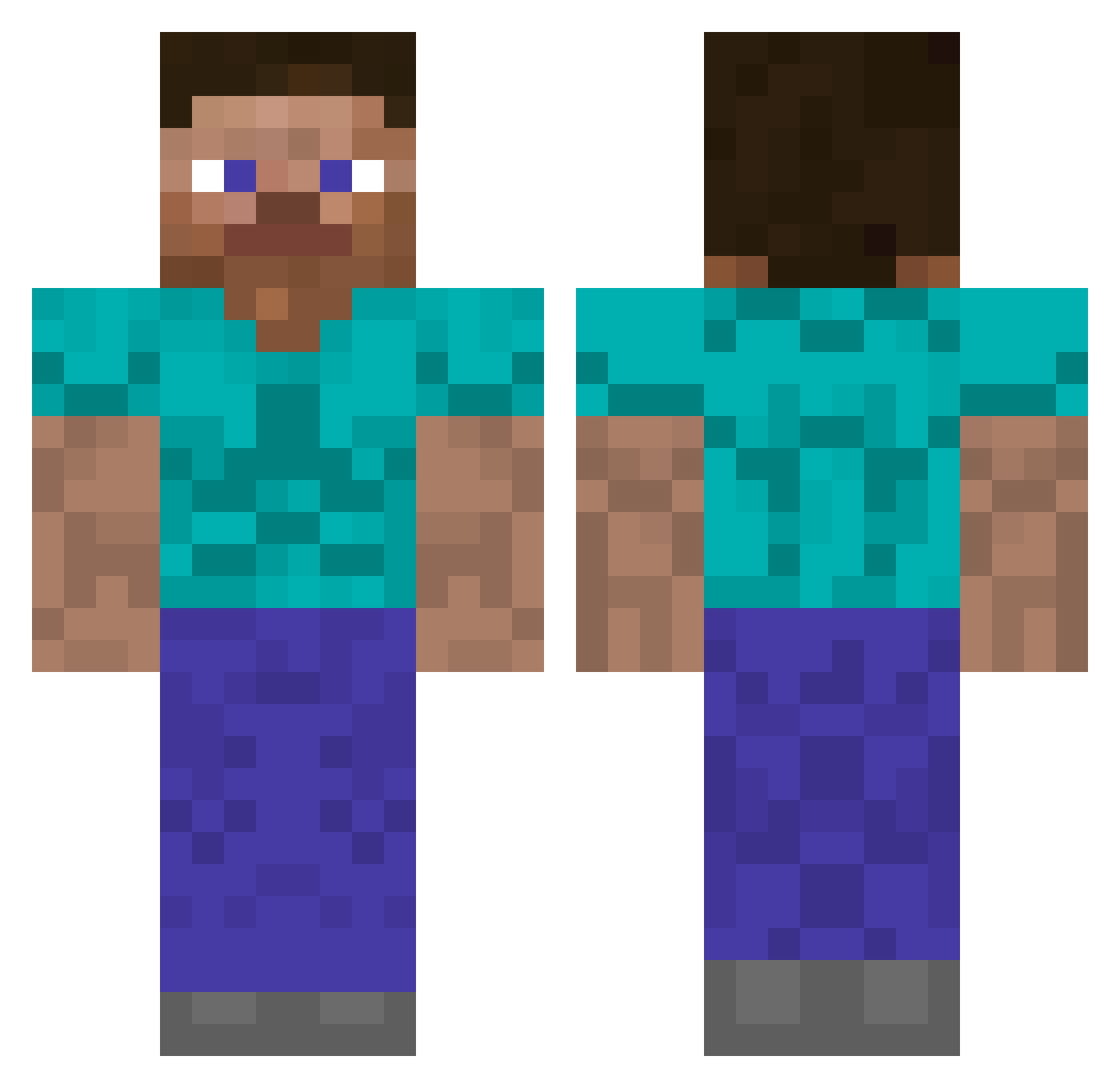 OjsL_ Minecraft skin, front and back view