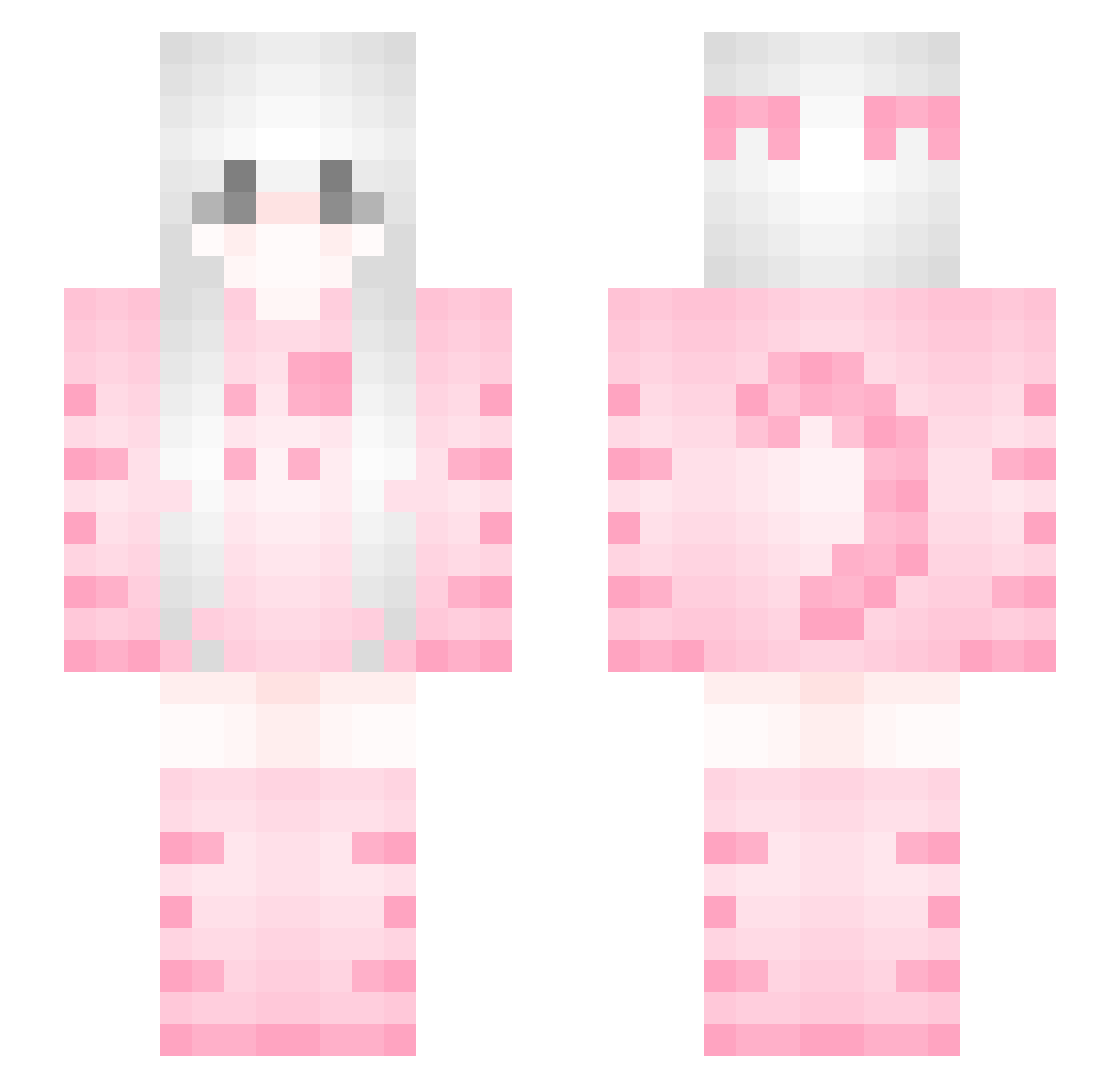 kindamanic Minecraft skin, front and back view