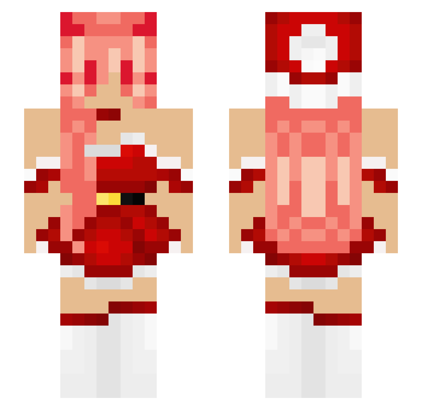 ariarreyes Minecraft skin, front and back view
