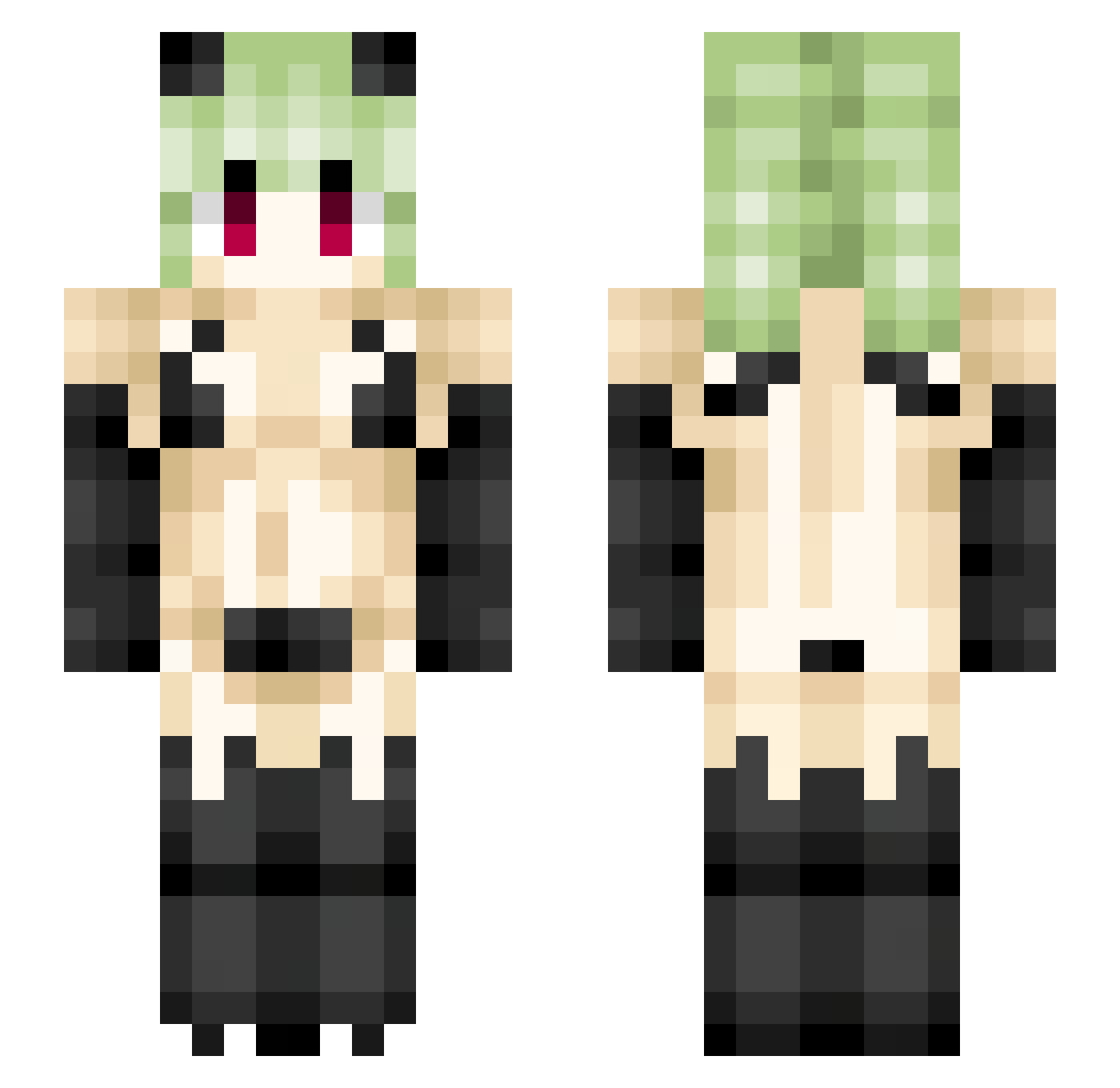 Ratt_13 Minecraft skin, front and back view