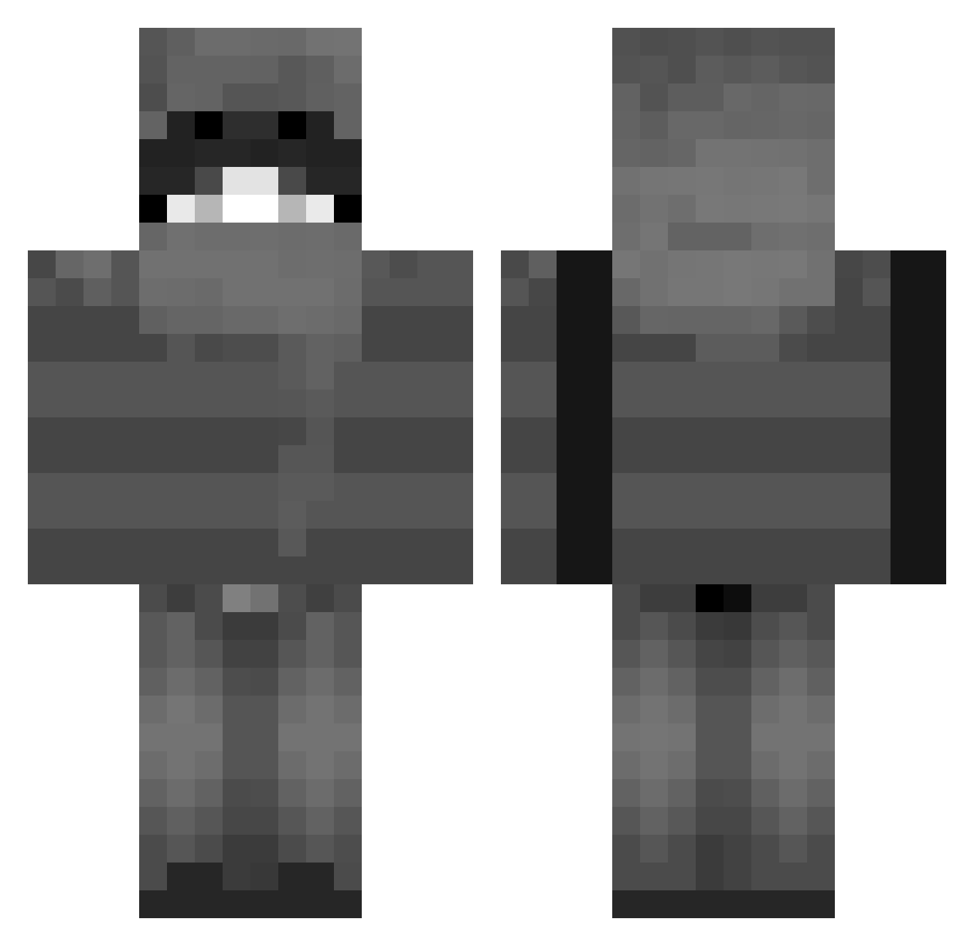 xxXiaxx Minecraft skin, front and back view