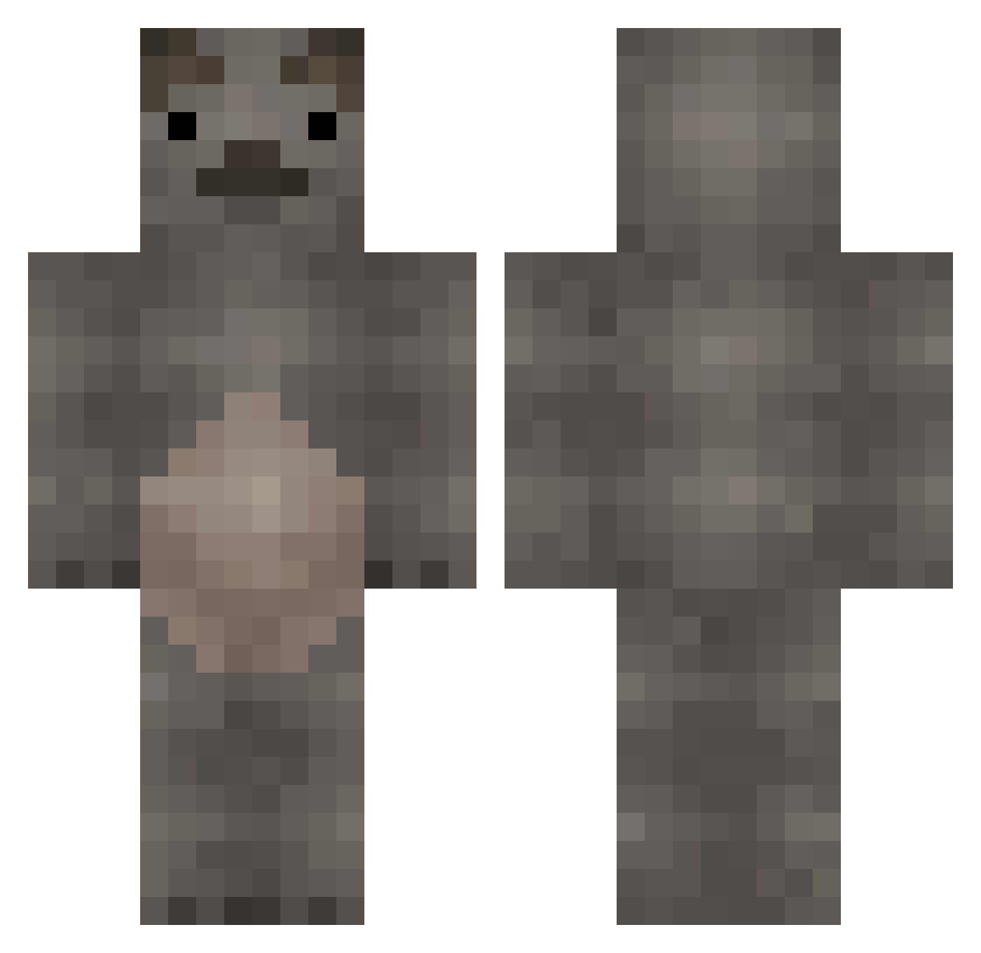 OGROD05 Minecraft skin, front and back view