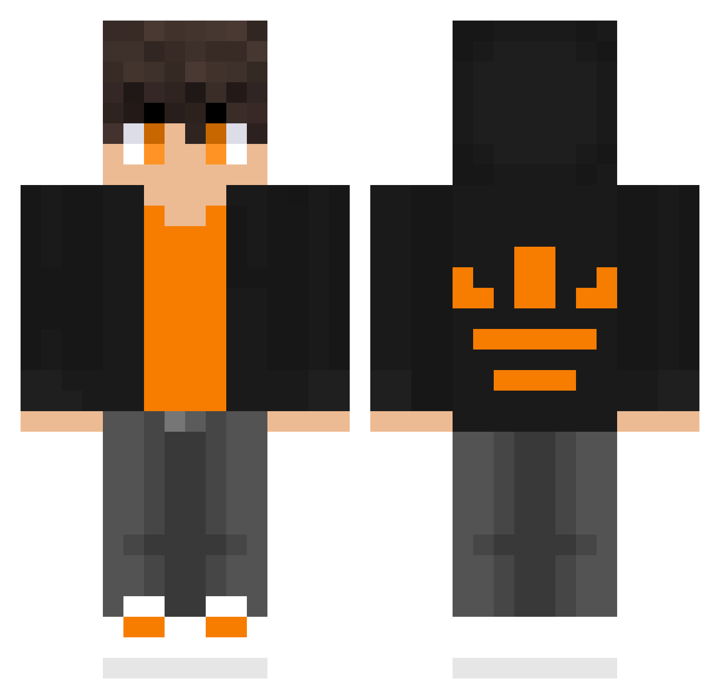 NoxyCly_ Minecraft skin, front and back view