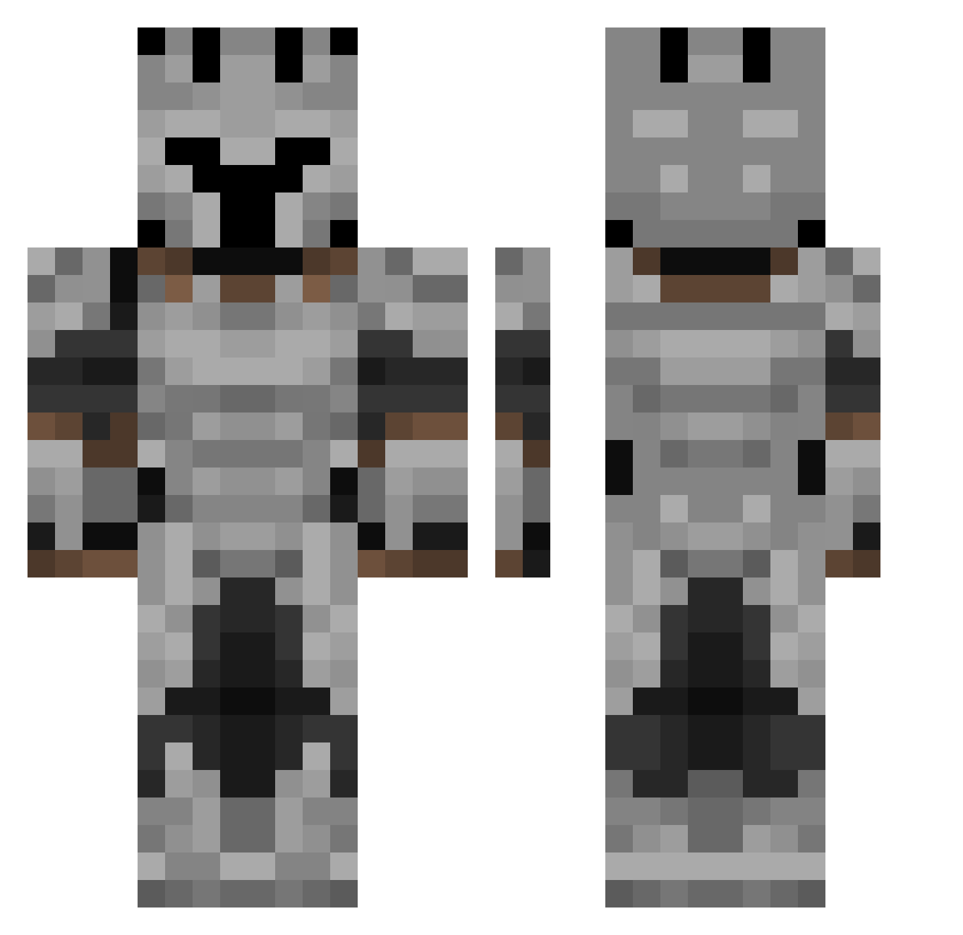 Sensatious Minecraft skin, front and back view