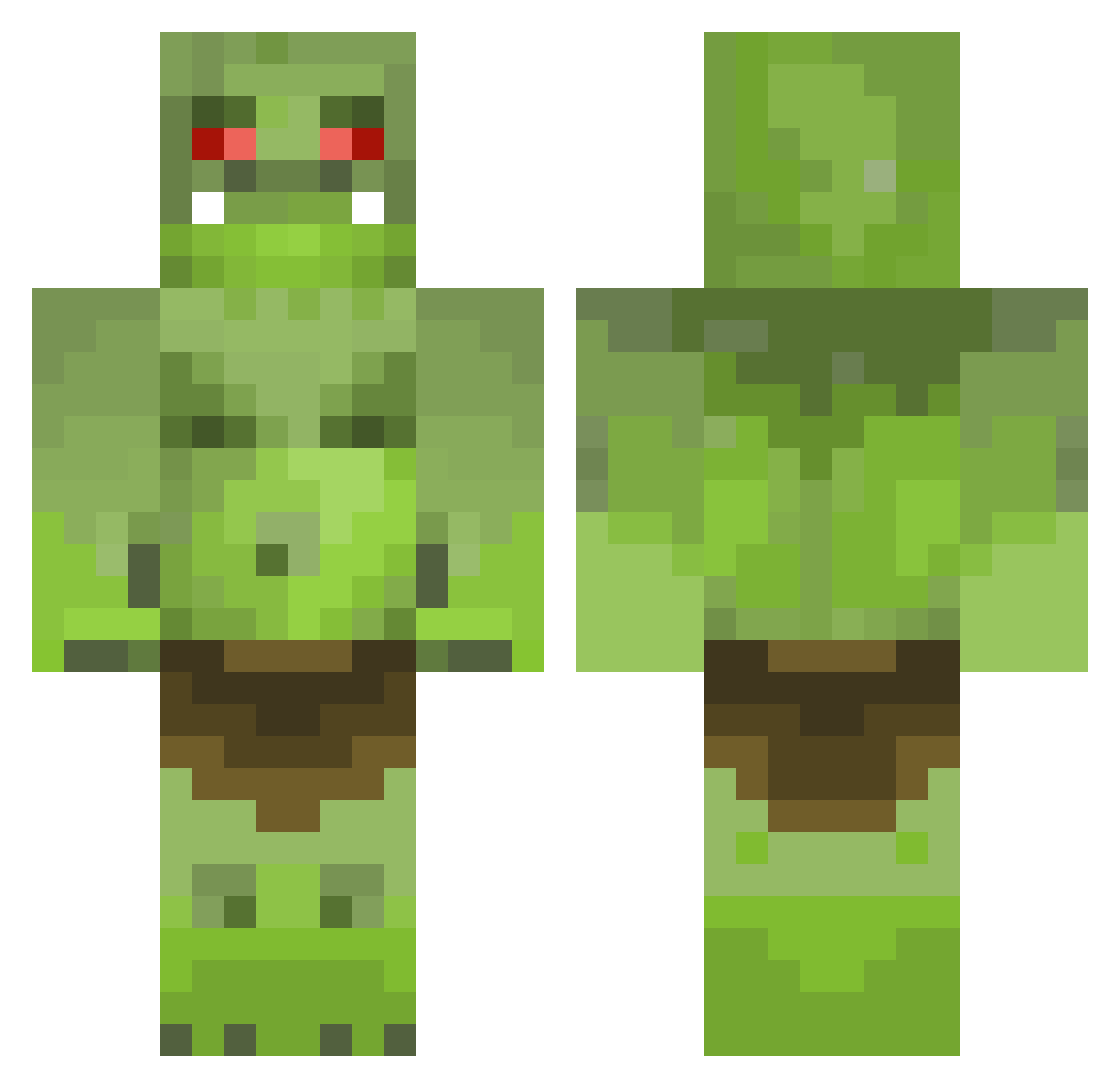 Feude07 Minecraft skin, front and back view