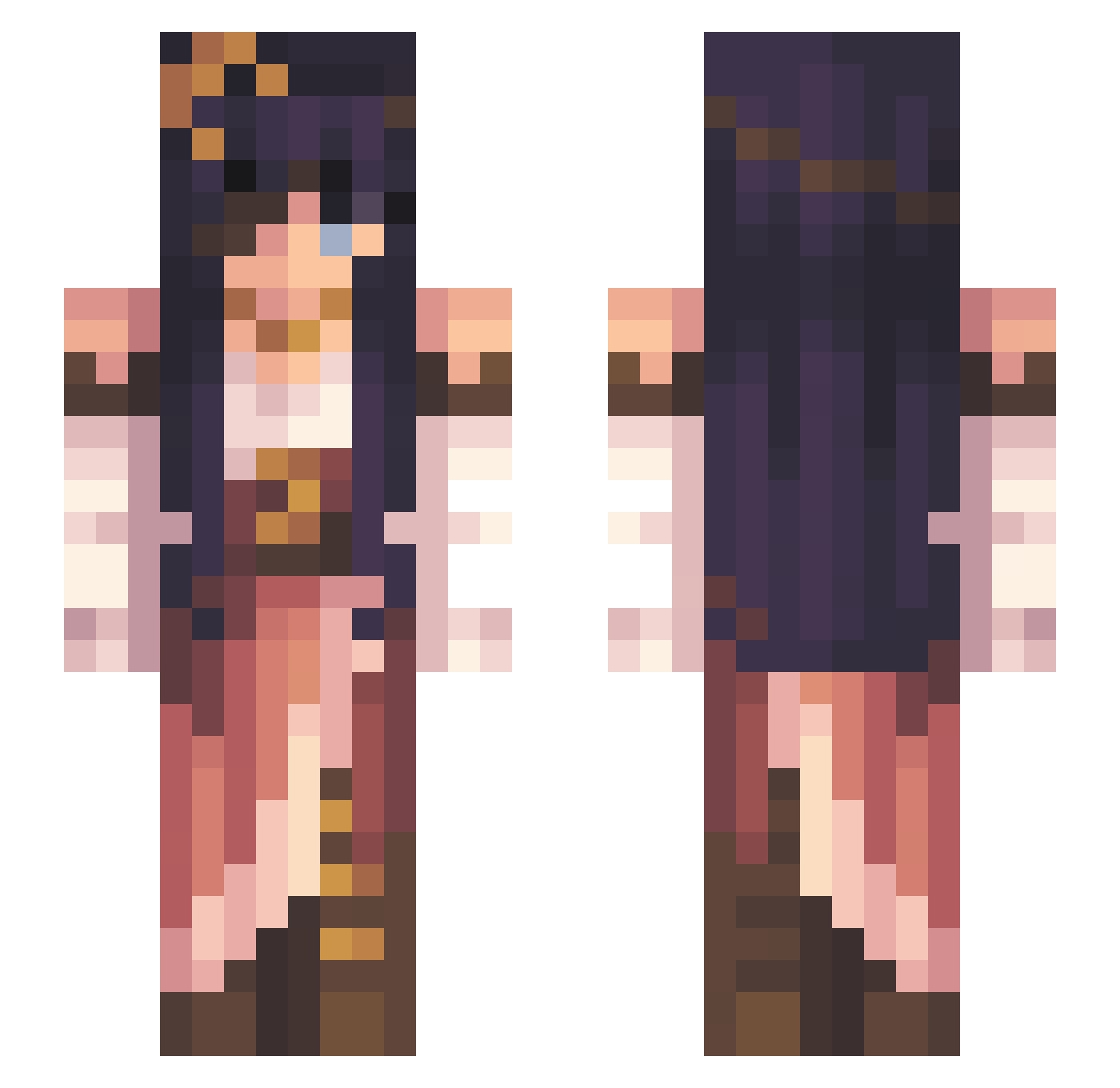 laikathejester Minecraft skin, front and back view