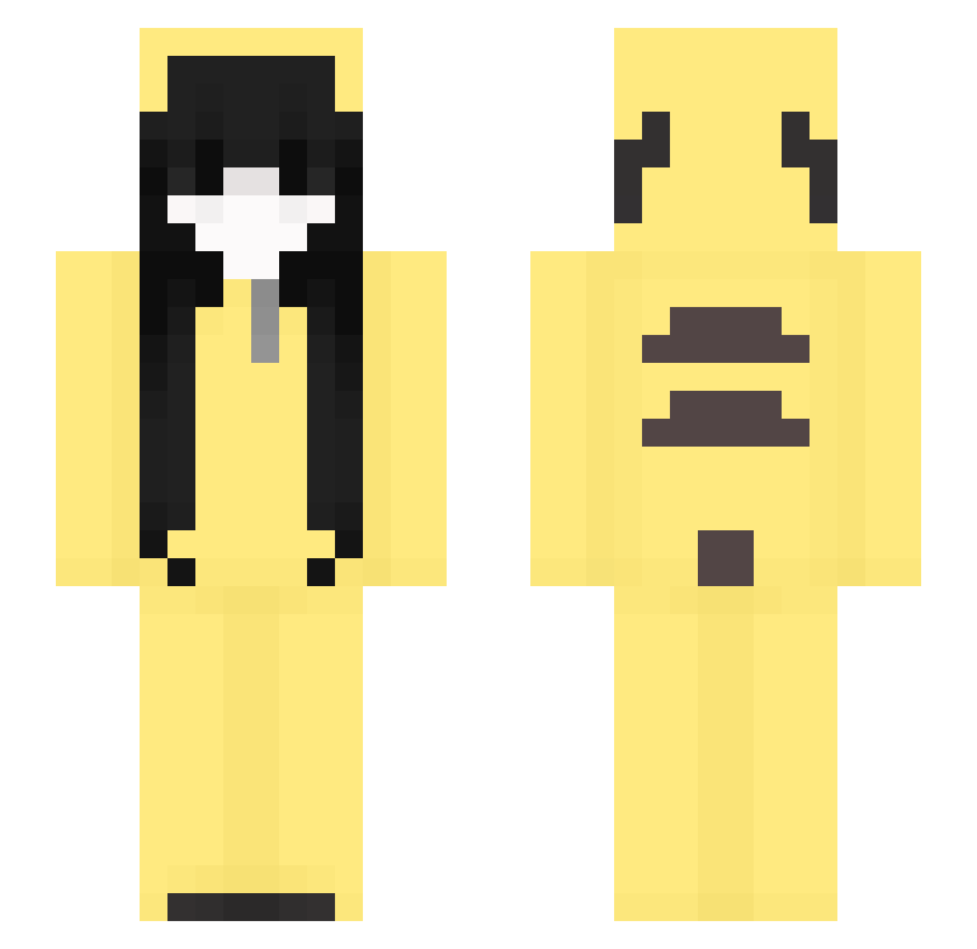 _Nanaka Minecraft skin, front and back view