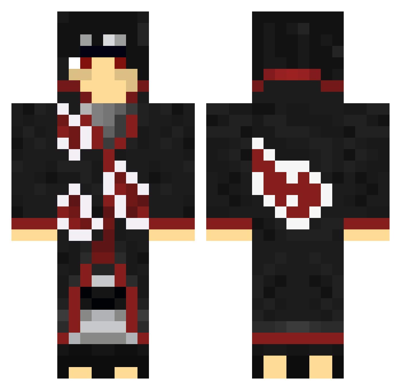 TheKaijin Minecraft skin, front and back view