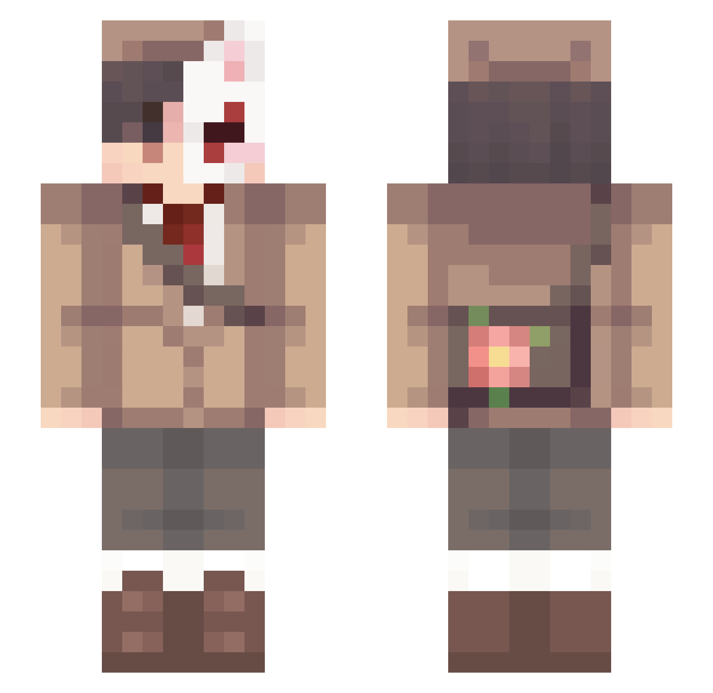 marble_enjoyer Minecraft skin, front and back view