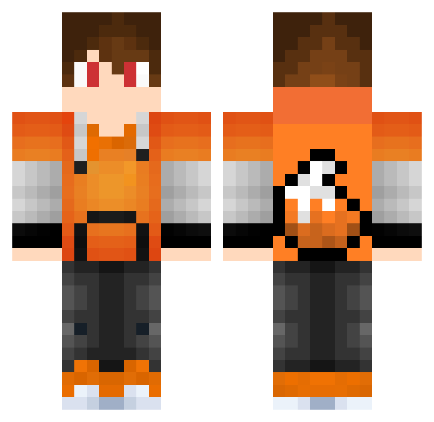 Master_Davi Minecraft skin, front and back view