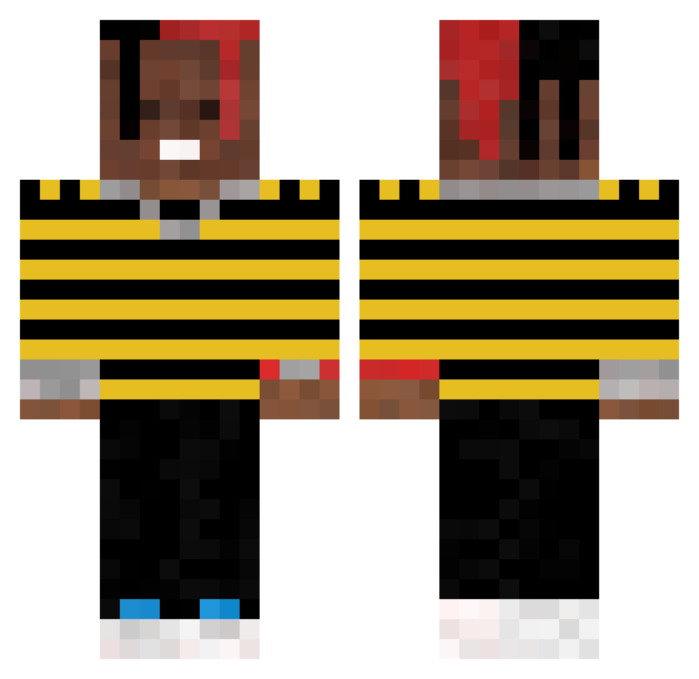 TheServerVoid Minecraft skin, front and back view