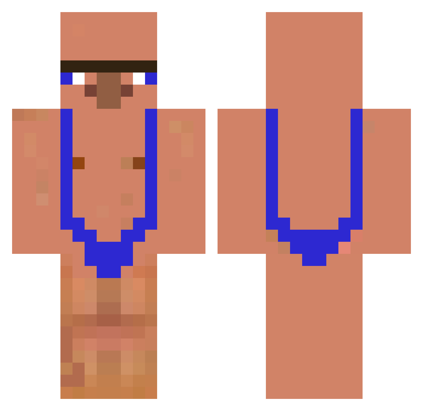 MysticalBell231 Minecraft skin, front and back view