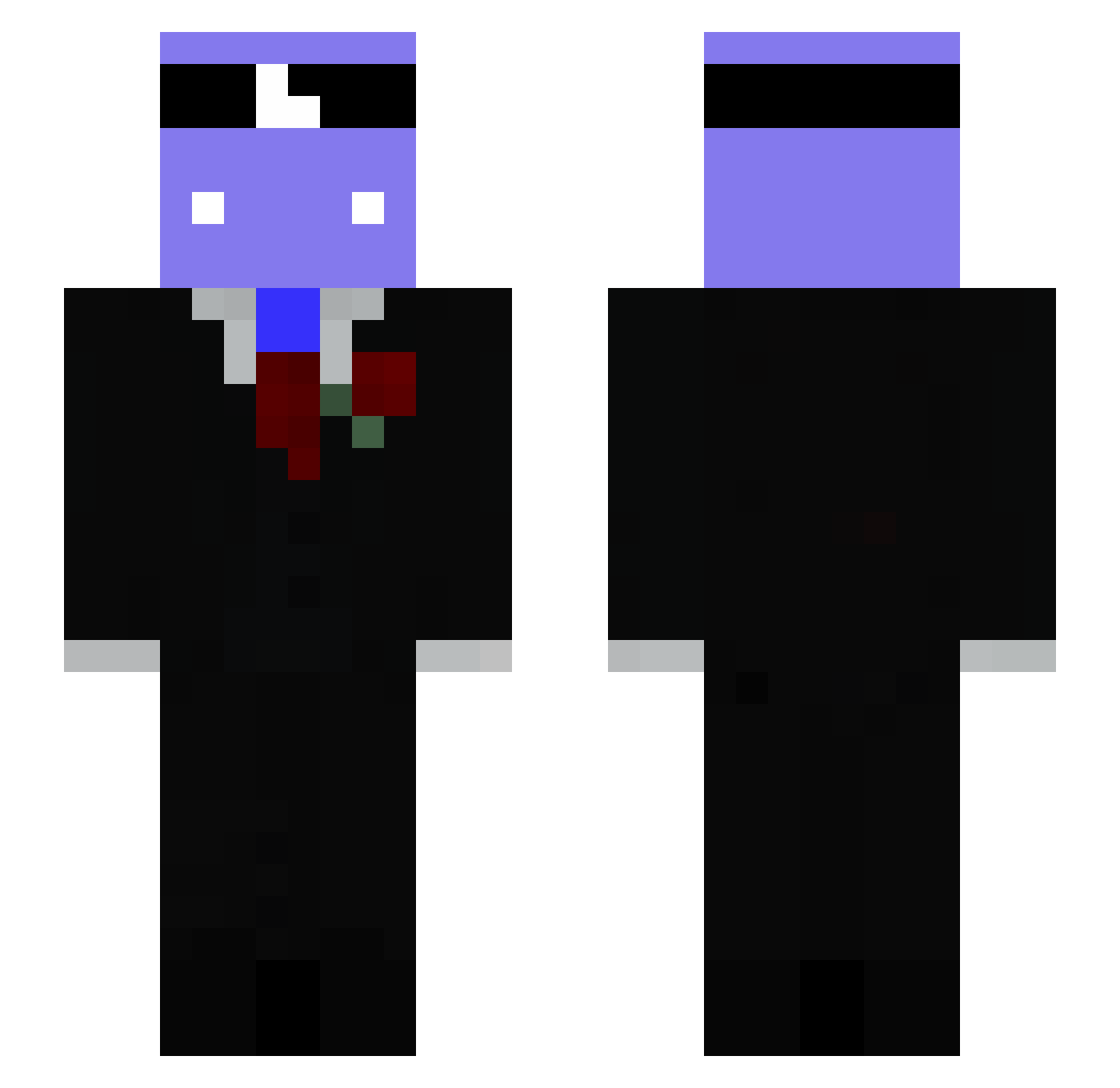 SoyCPL Minecraft skin, front and back view