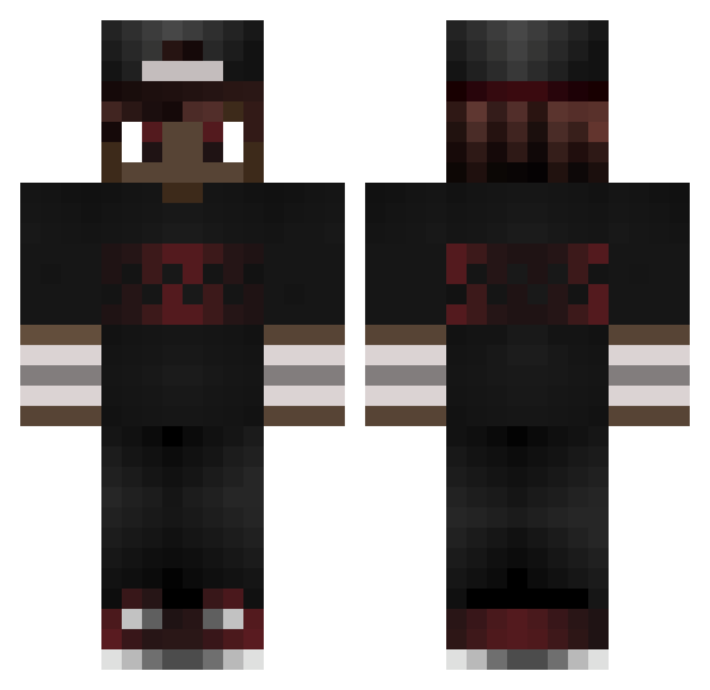 VulgoLc_ Minecraft skin, front and back view