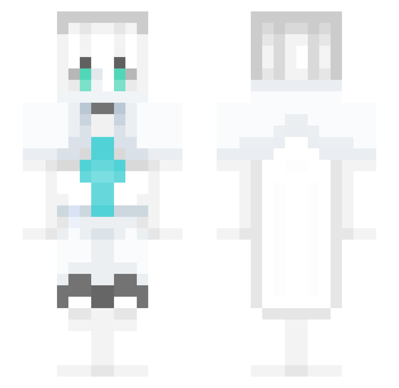 PRIMECR7 Minecraft skin, front and back view