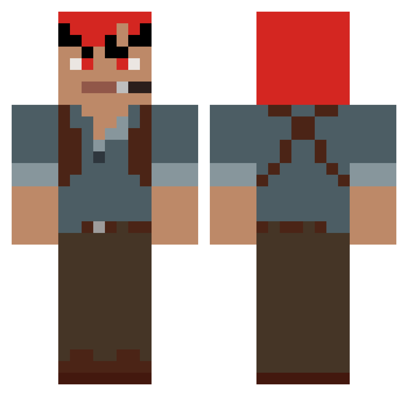 John_Dinglenut Minecraft skin, front and back view