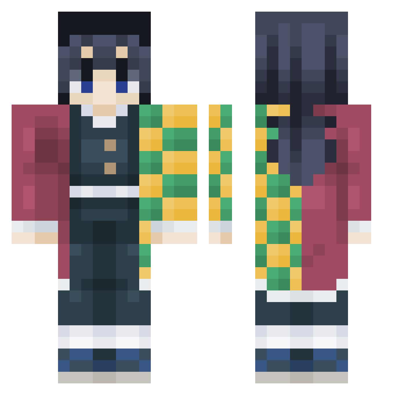 SouljaManCrankDa Minecraft skin, front and back view