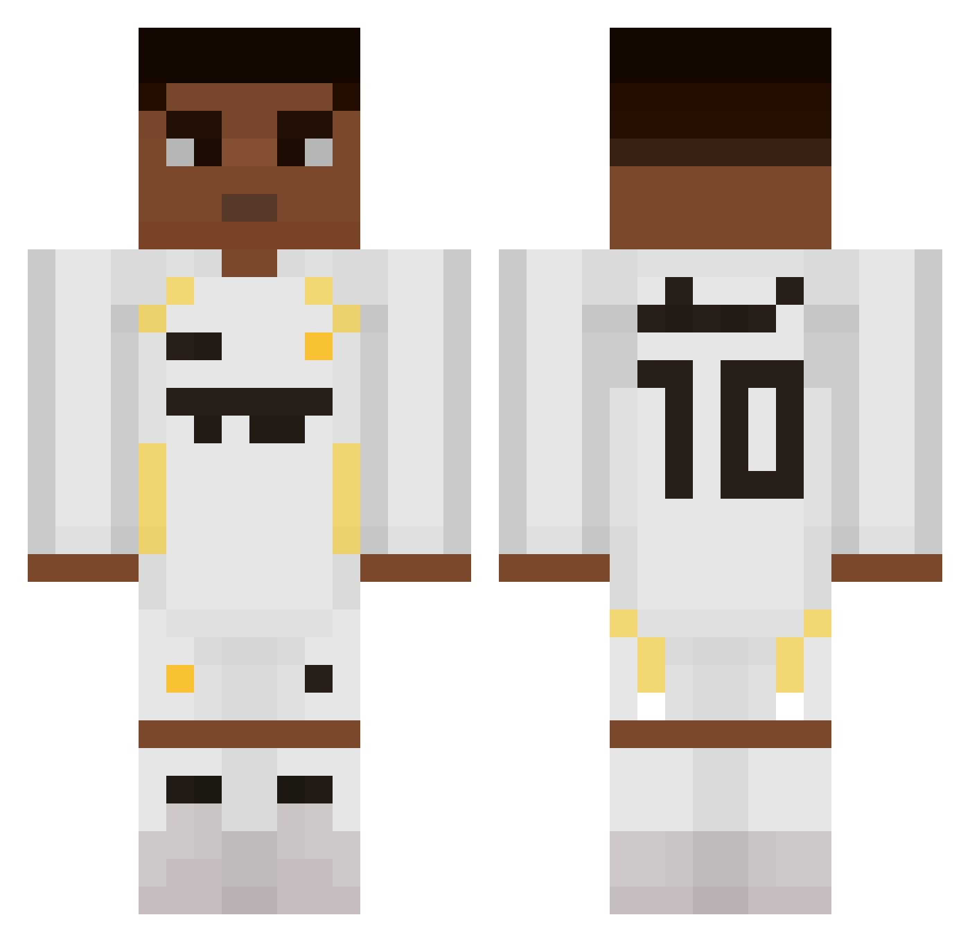 pvvoo Minecraft skin, front and back view