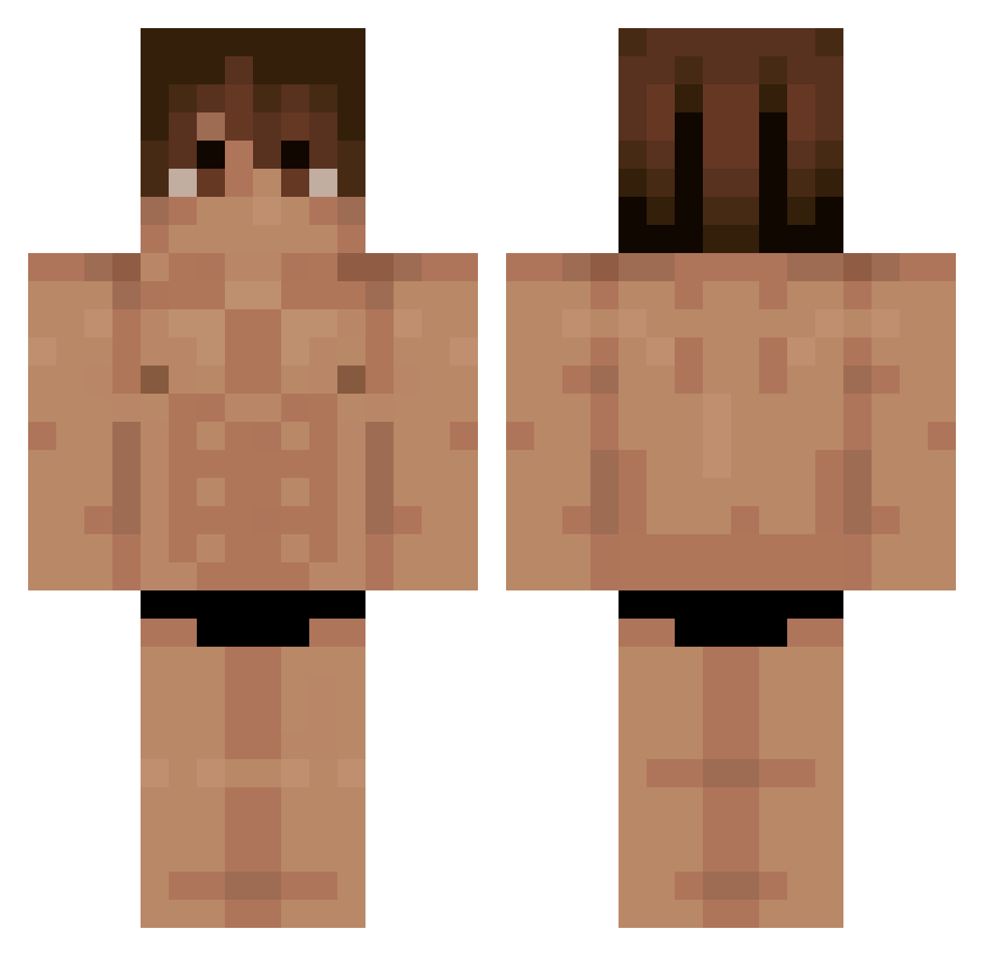 Cyonionn Minecraft skin, front and back view