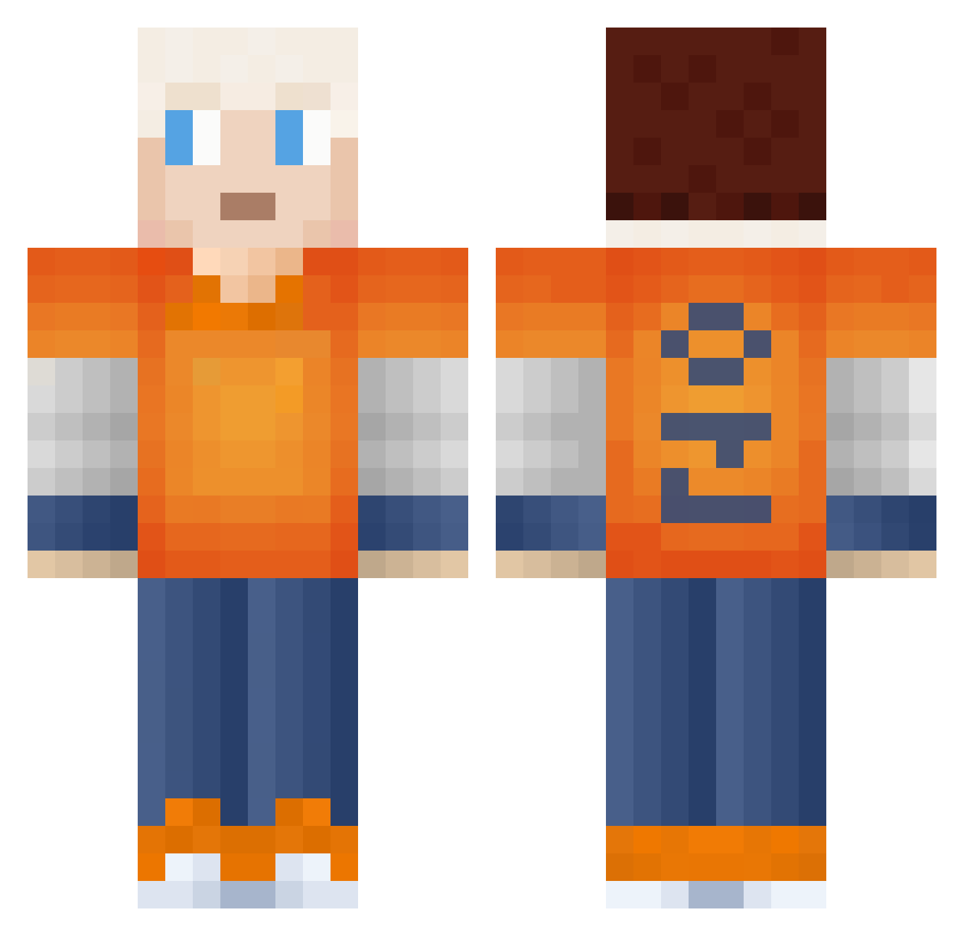 Sari6583 Minecraft skin, front and back view