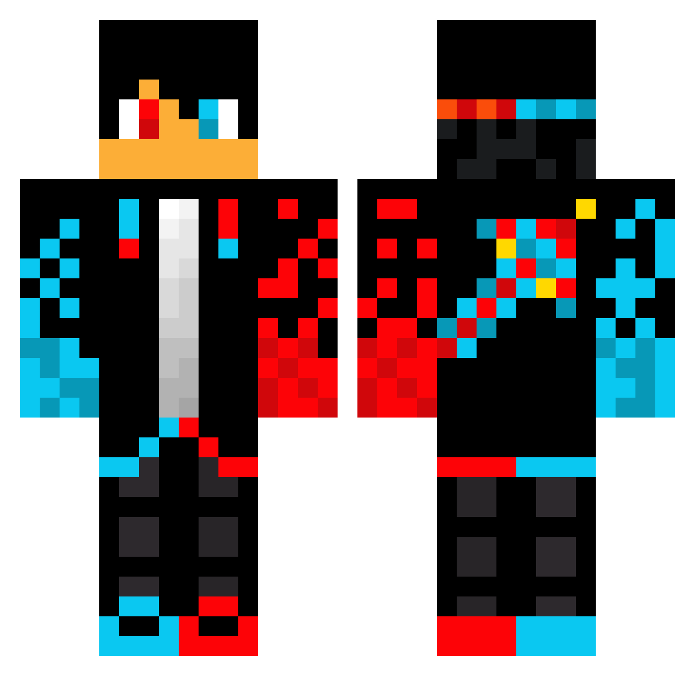 betlee Minecraft skin, front and back view