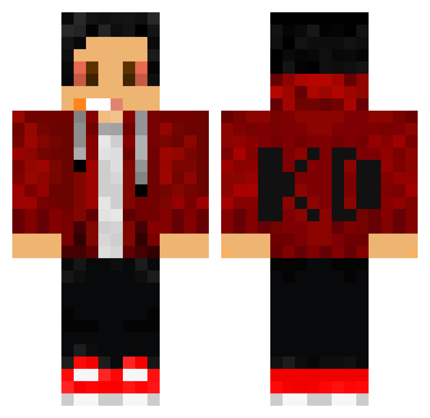 KrisDior420 Minecraft skin, front and back view