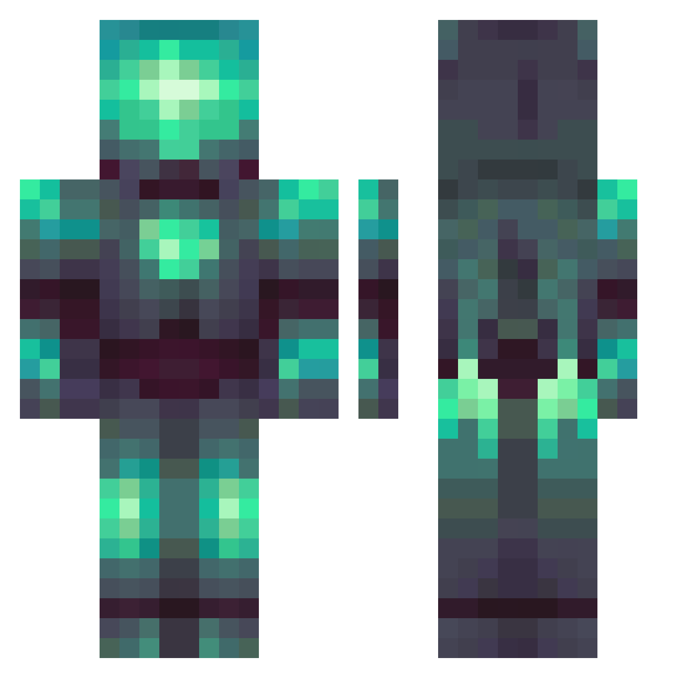IAmMoon1776 Minecraft skin, front and back view