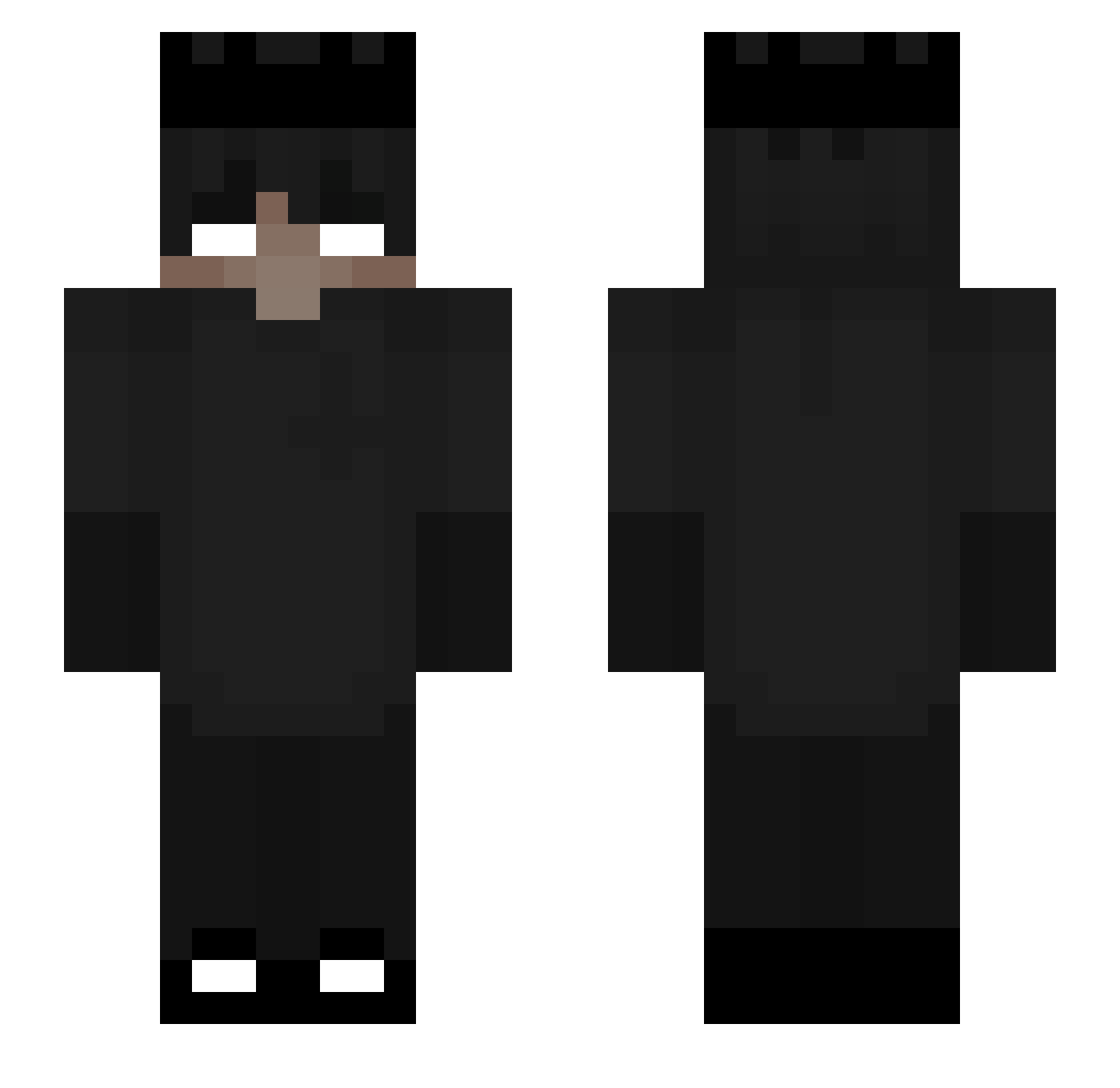ZAVT8 Minecraft skin, front and back view