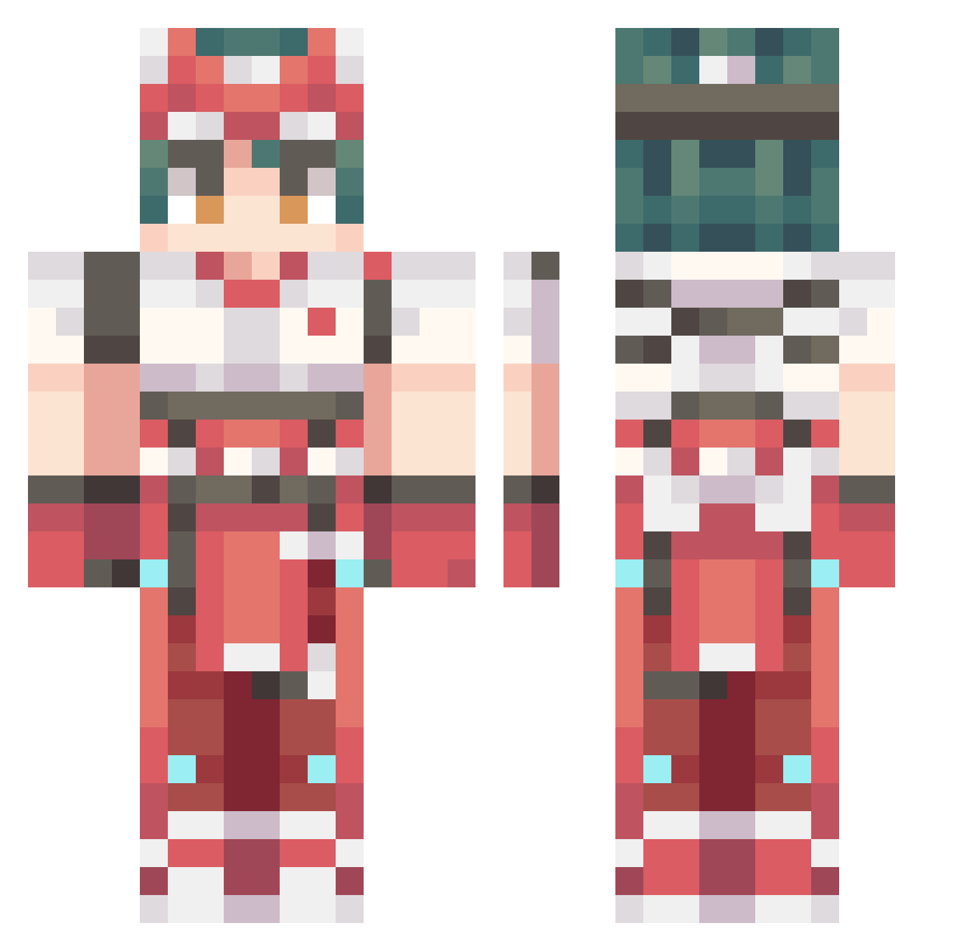 sooooool123123 Minecraft skin, front and back view