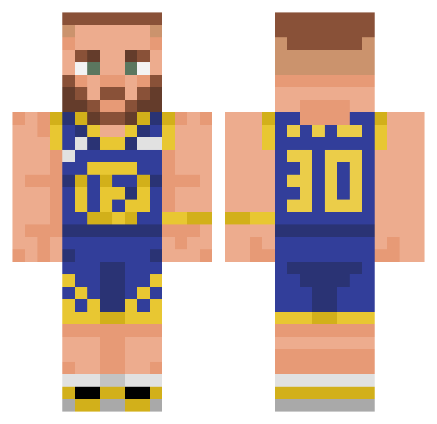wnico30 Minecraft skin, front and back view