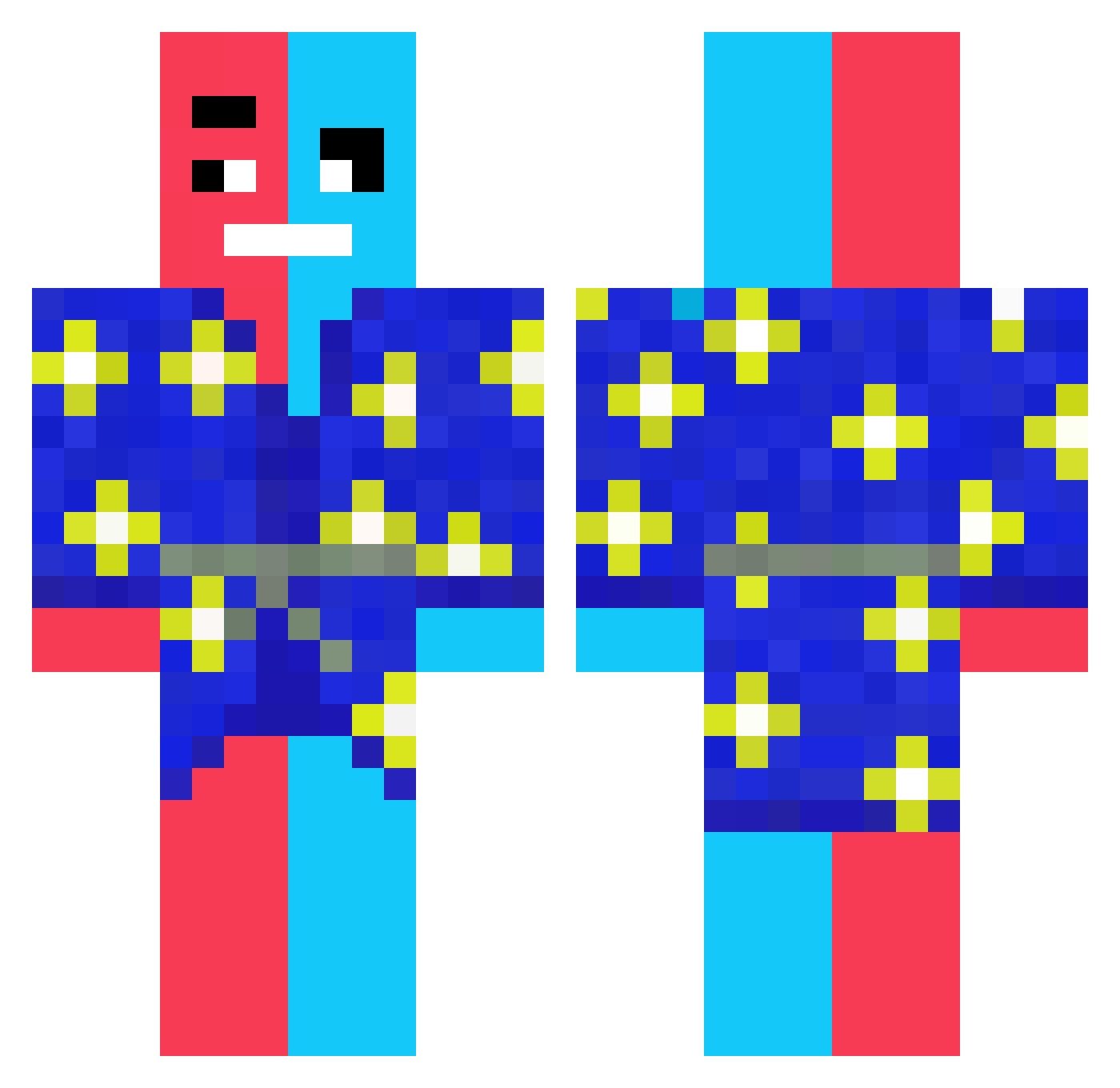 royalenfield Minecraft skin, front and back view
