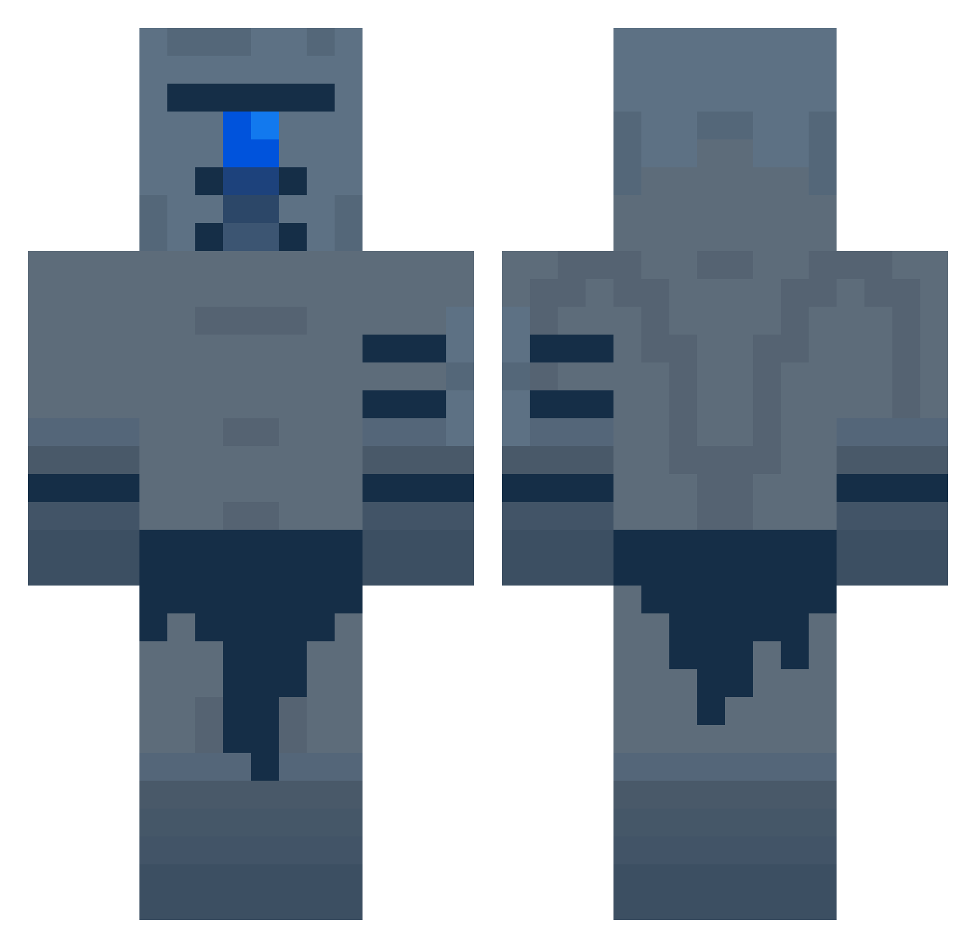 Baldrino Minecraft skin, front and back view