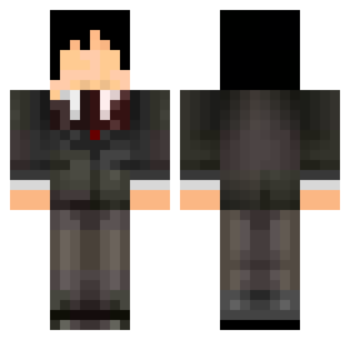Kyouma7 Minecraft skin, front and back view