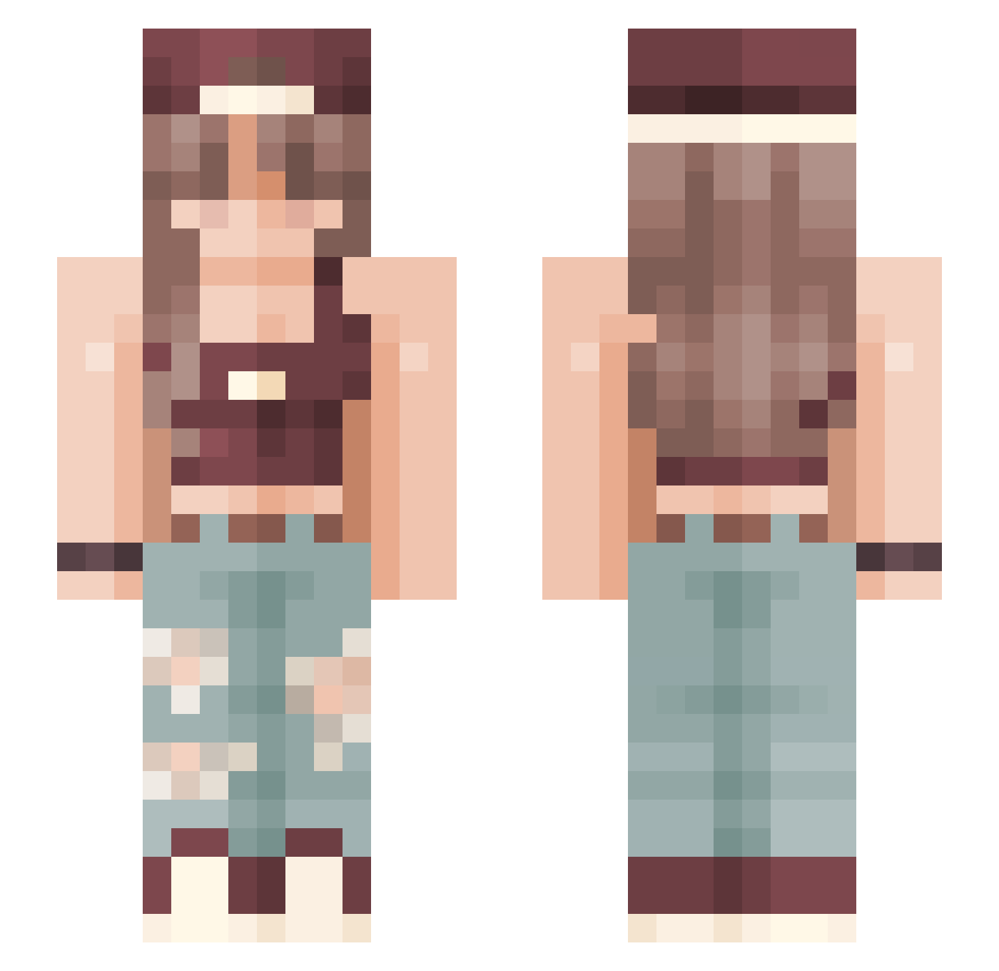 caz_mcleary Minecraft skin, front and back view