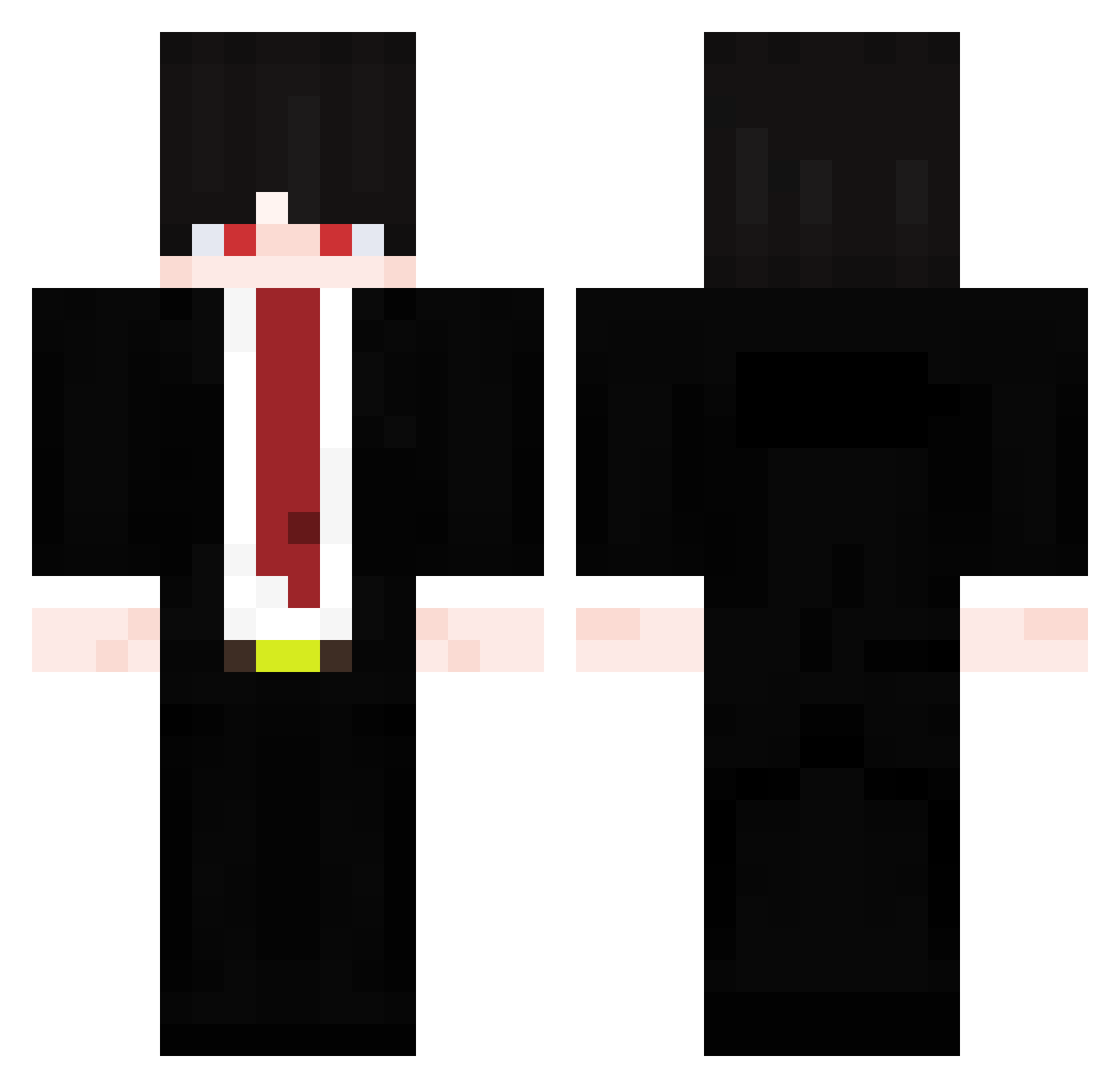 yusufaydx0 Minecraft skin, front and back view