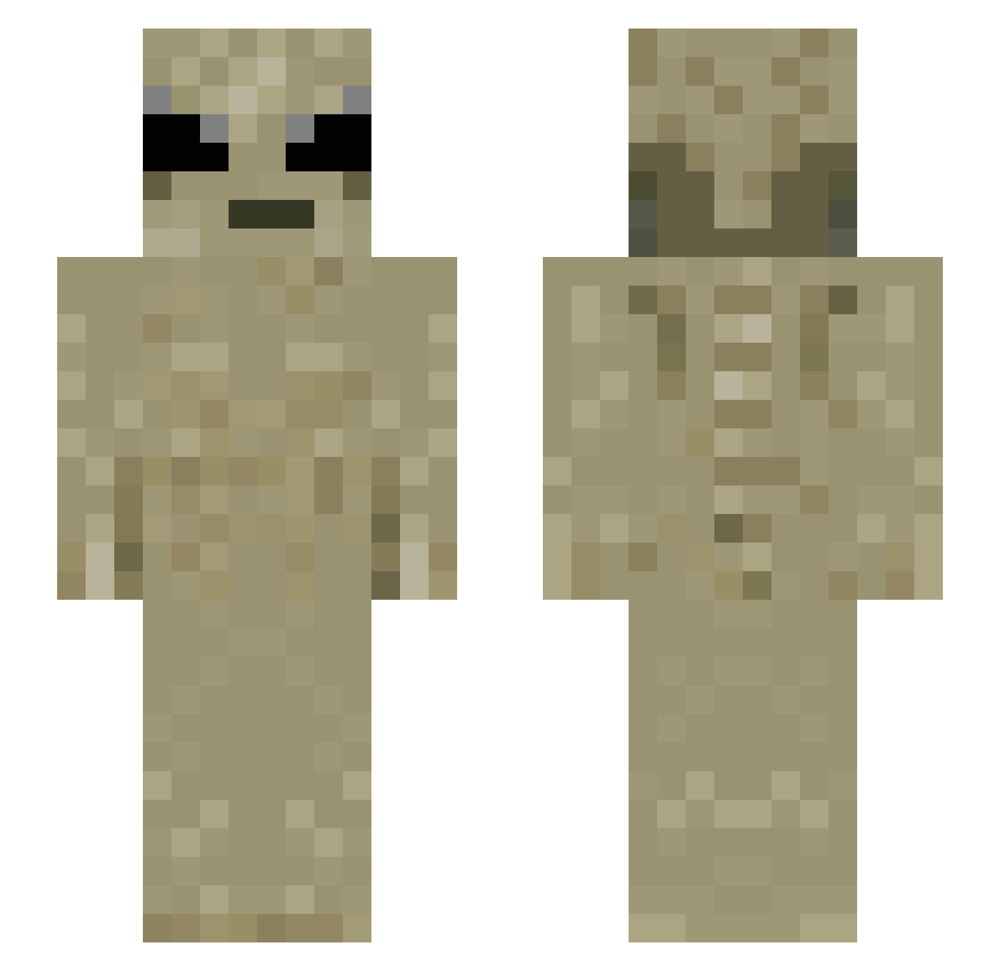 XYLELOPEMONTJERO Minecraft skin, front and back view