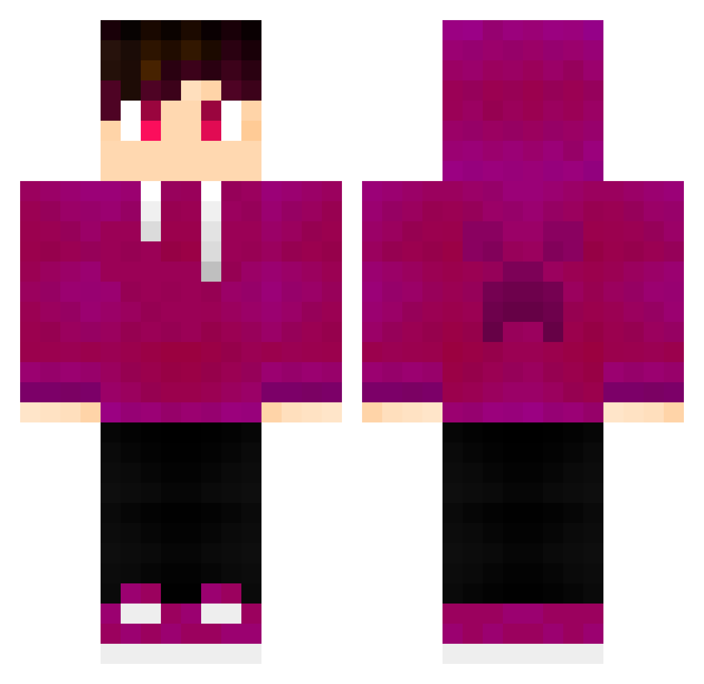 RasvetTM_2 Minecraft skin, front and back view