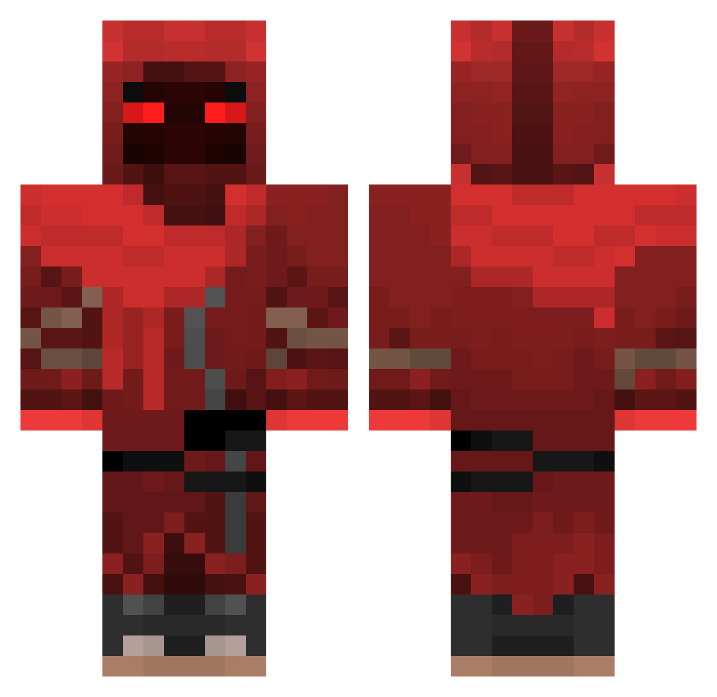 RefriedBeans11 Minecraft skin, front and back view